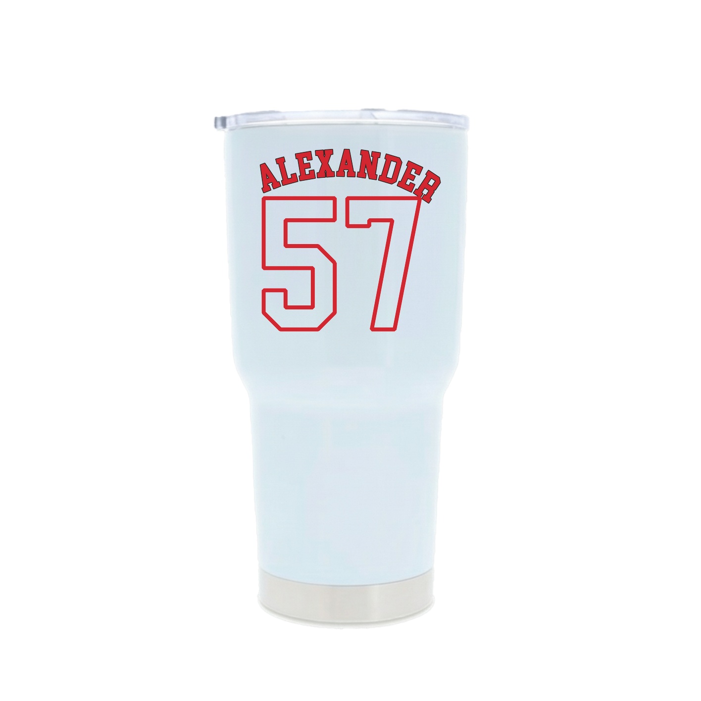 30oz Stainless Steel Tumbler — Shirsey Arch in White