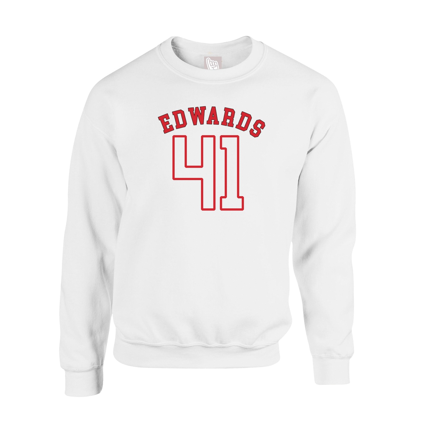 Fleece Crew — Shirsey Arch in White
