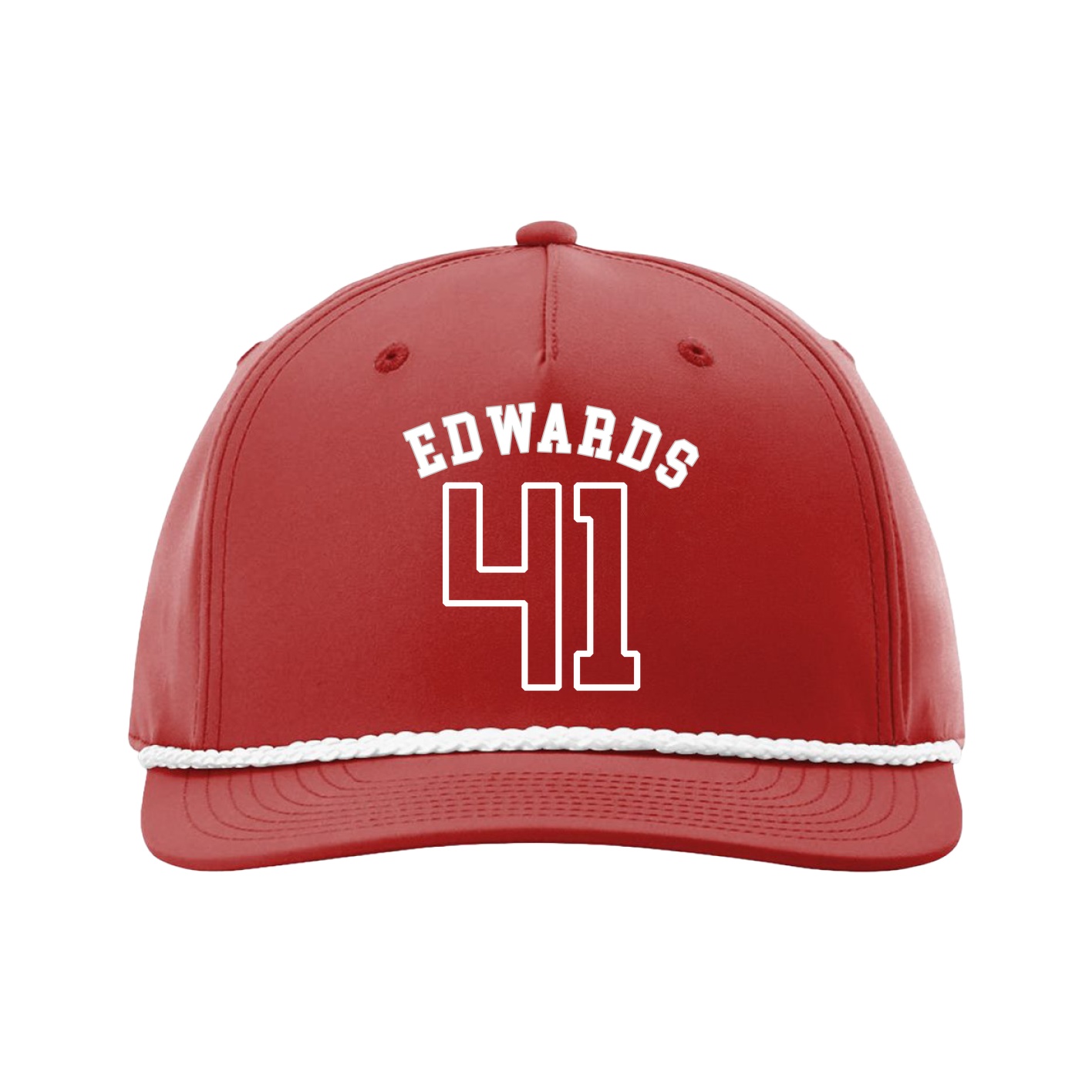 Five-Panel Classic Rope Cap — Shirsey Arch in Red