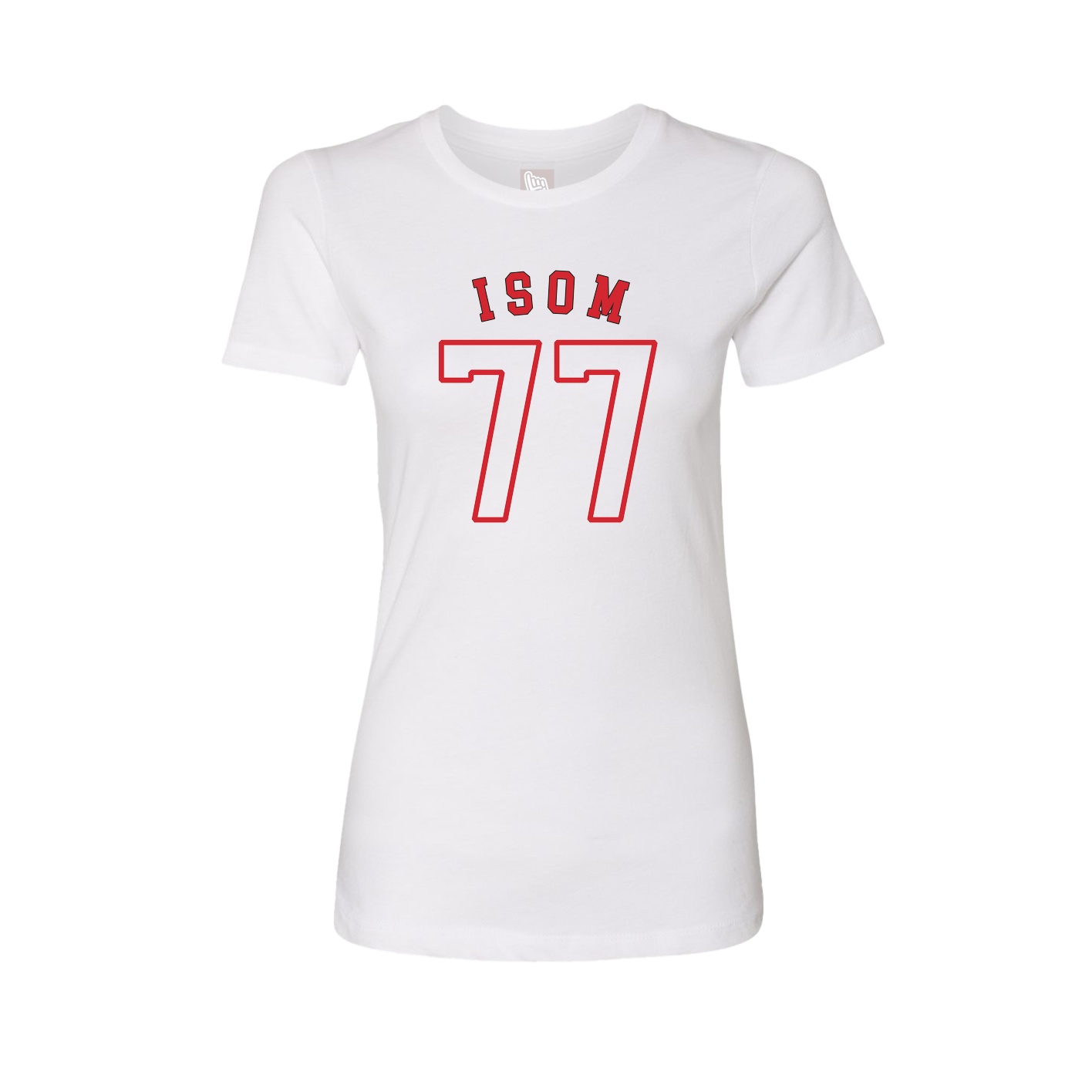 Fitted Women's Tee — Shirsey Arch in White