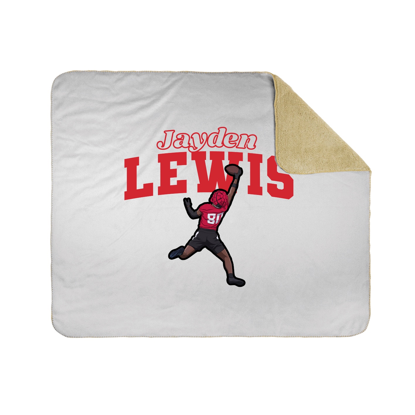 Throw Blanket — Name Arch in White