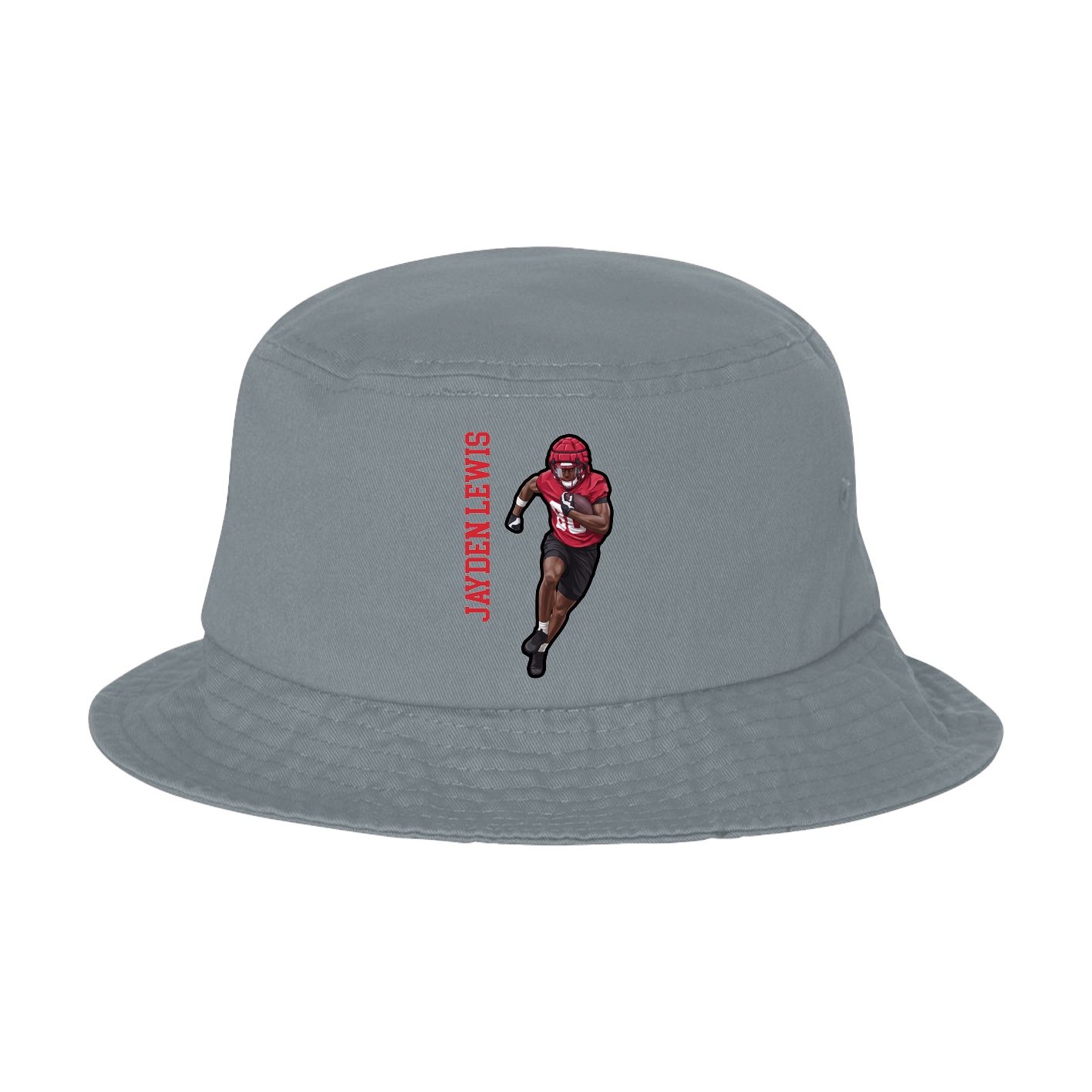 Bucket Cap — Name Vertical in Grey