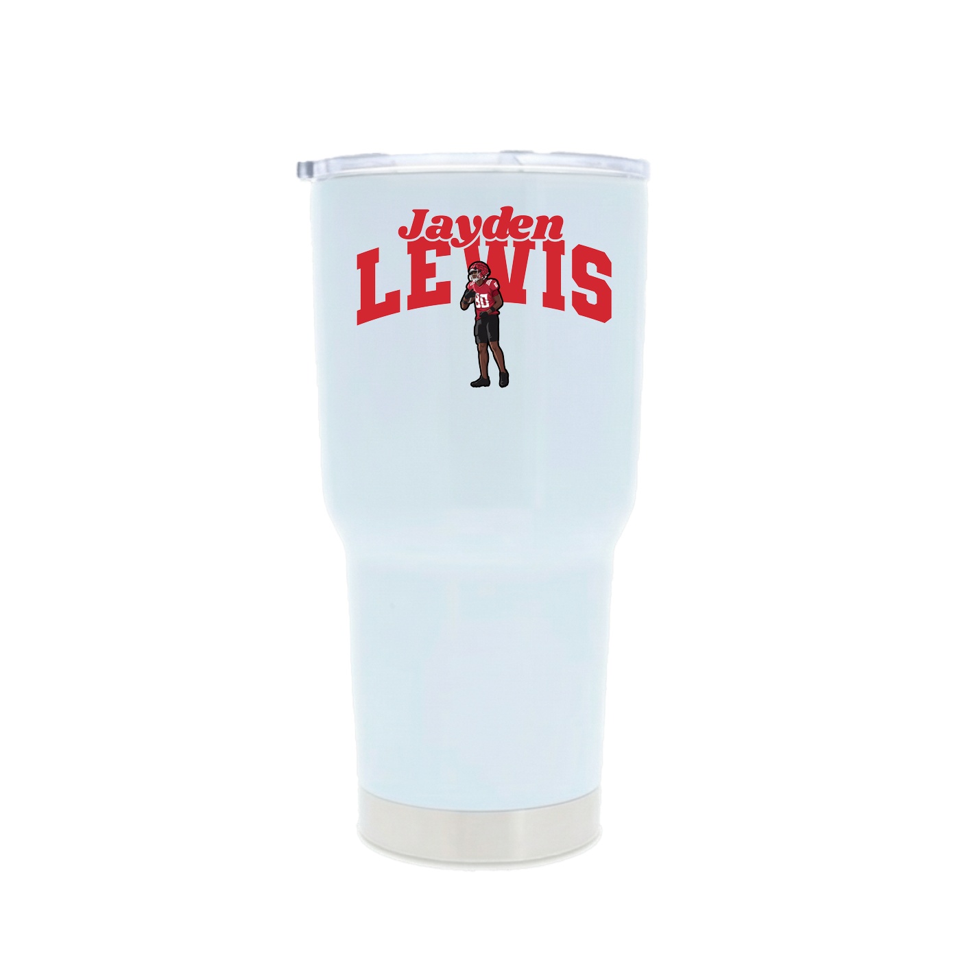 30oz Stainless Steel Tumbler — Signature Arch in White
