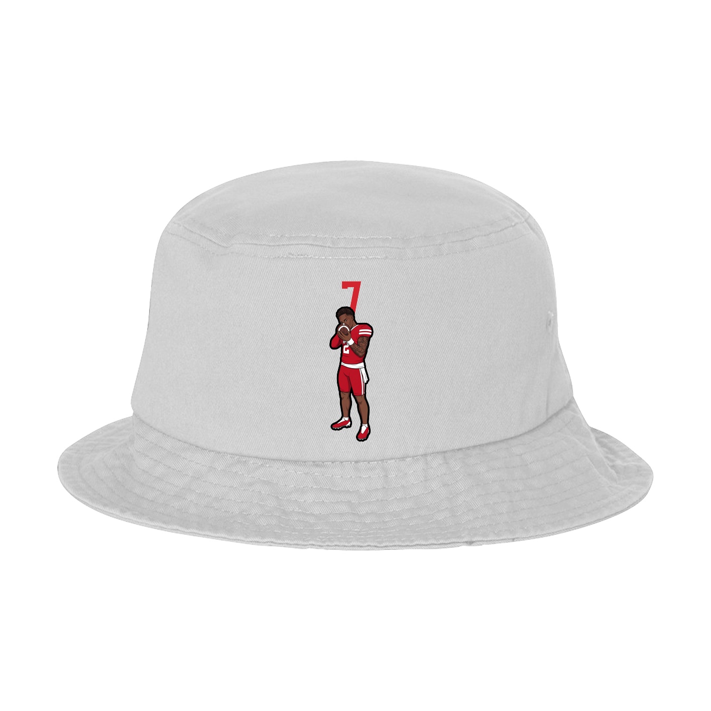 Bucket Cap — Number Top in White