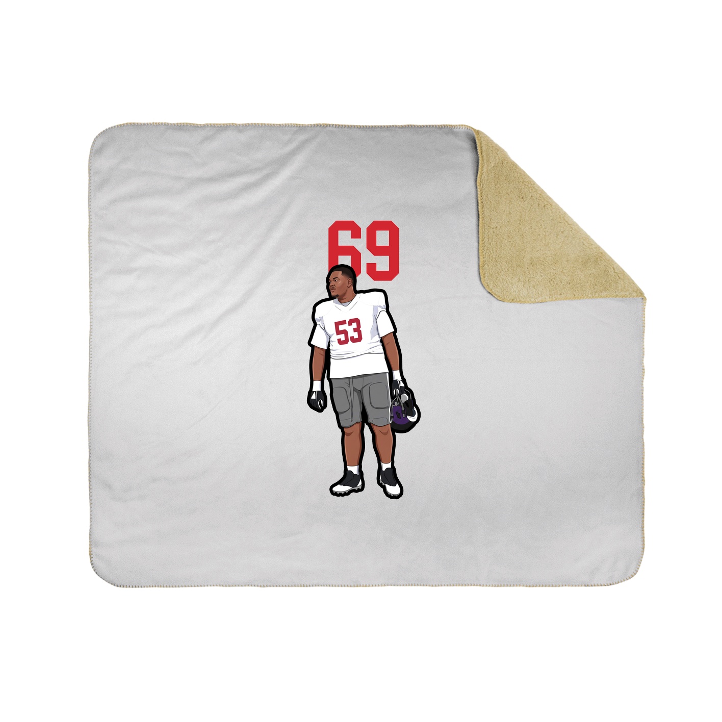 Throw Blanket — Number Top in White