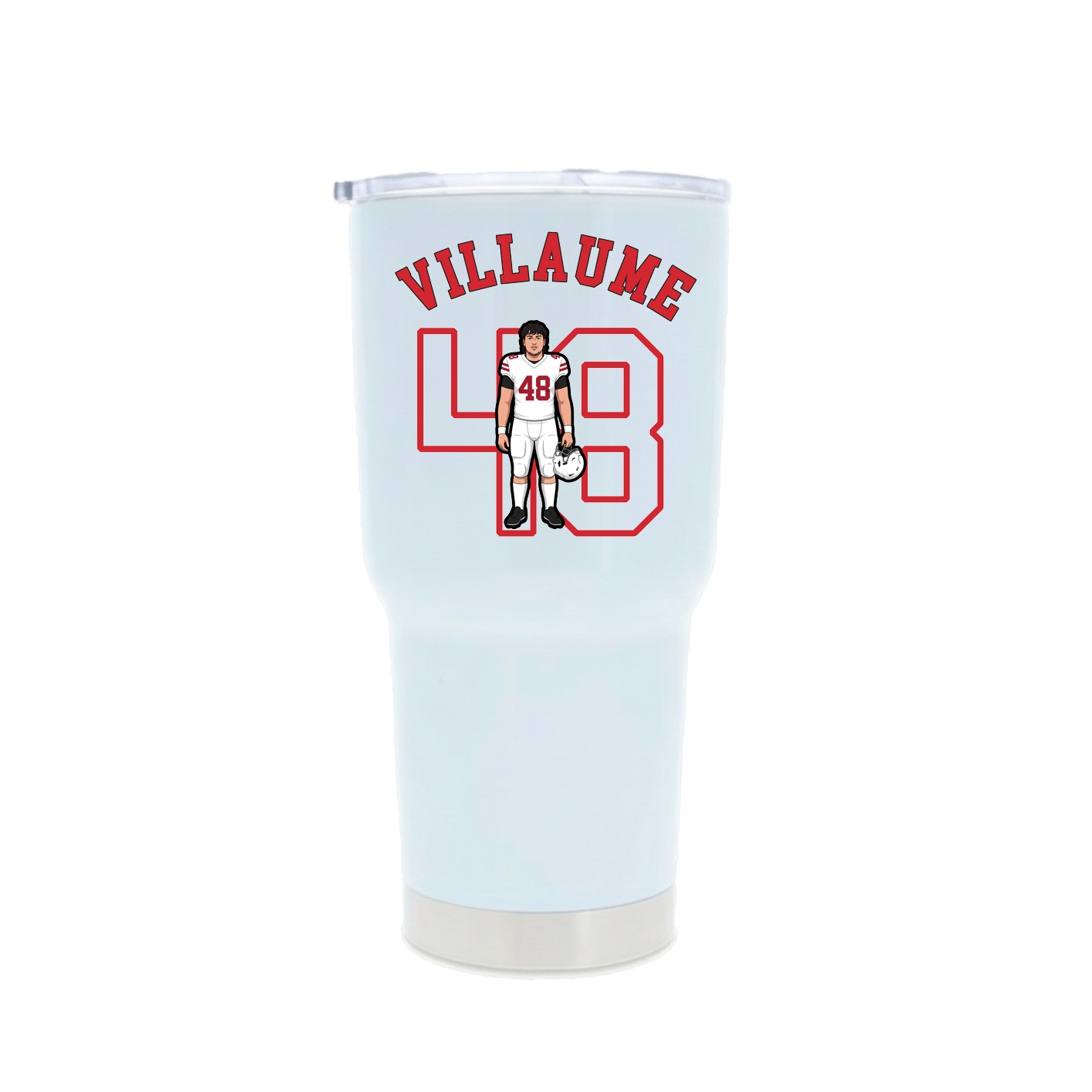 30oz Stainless Steel Tumbler — Shirsey Arch in White