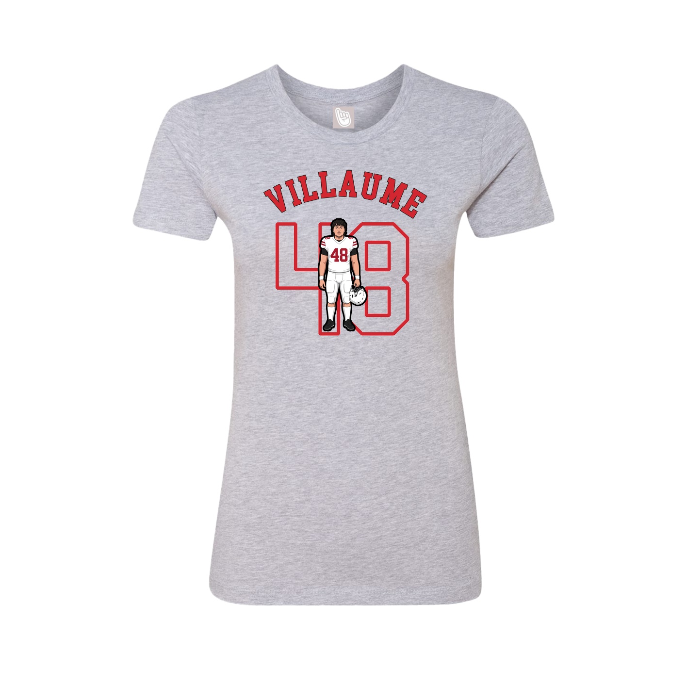 Fitted Women's Tee — Shirsey Arch in Grey