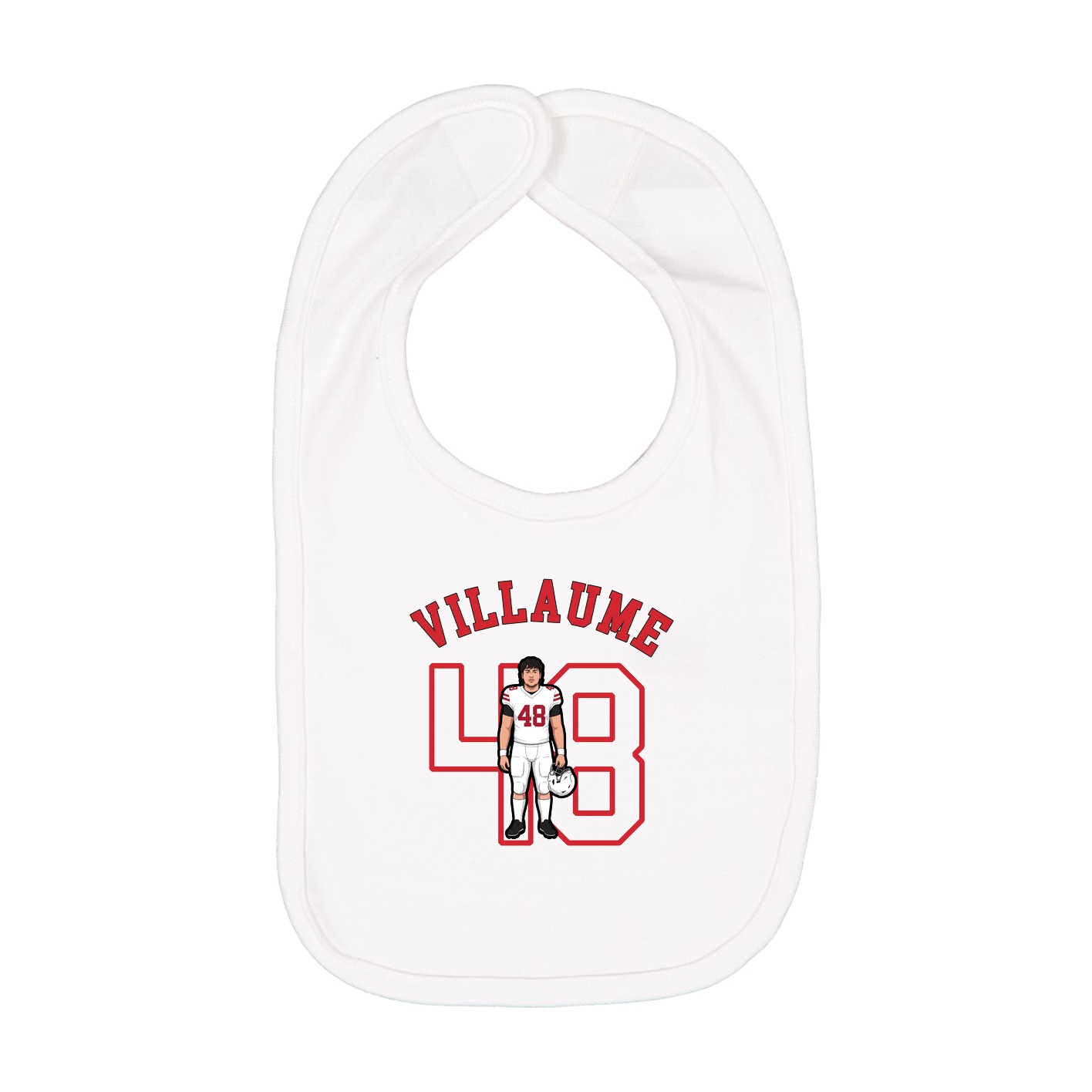 Infant Bib — Shirsey Arch in White