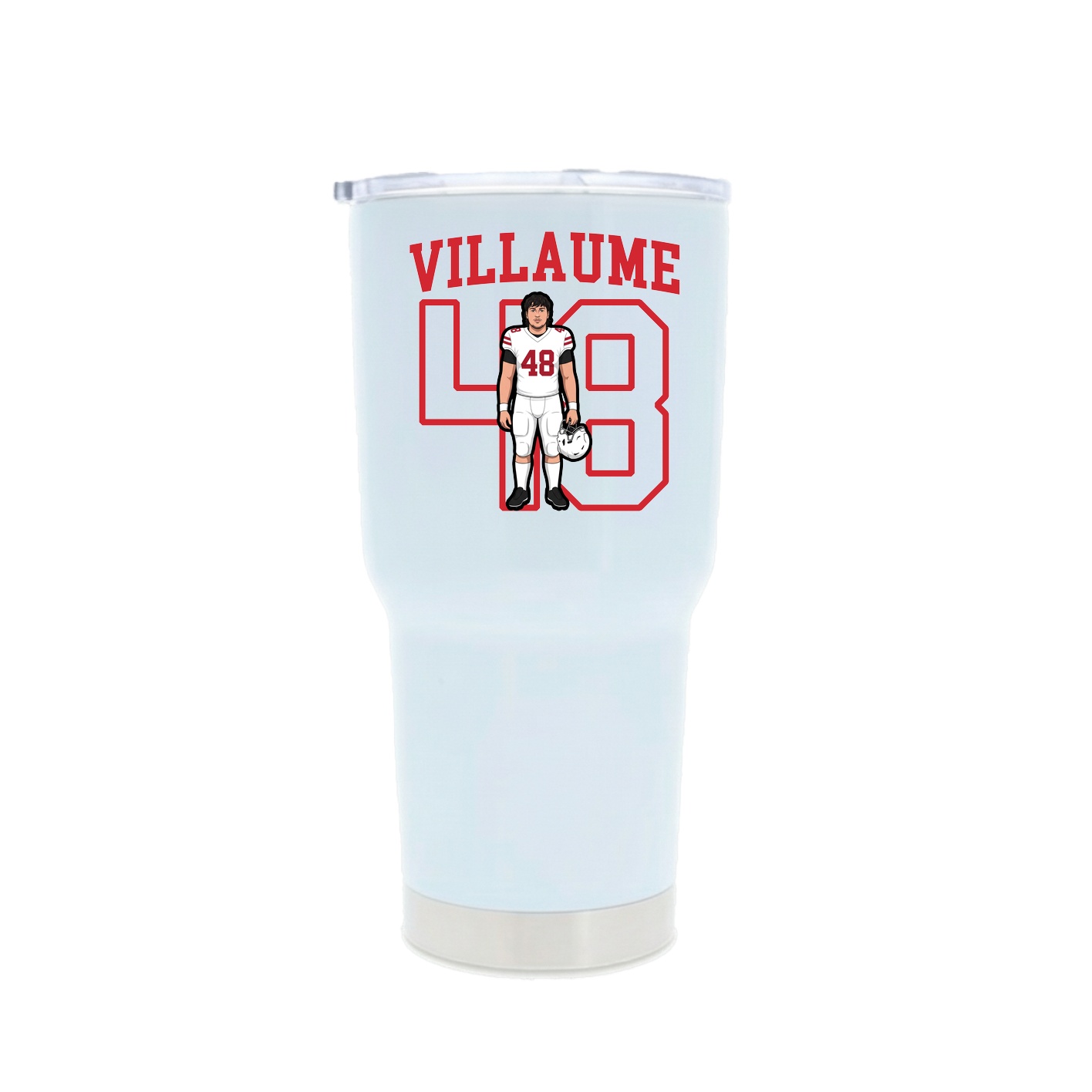 30oz Stainless Steel Tumbler — Shirsey in White