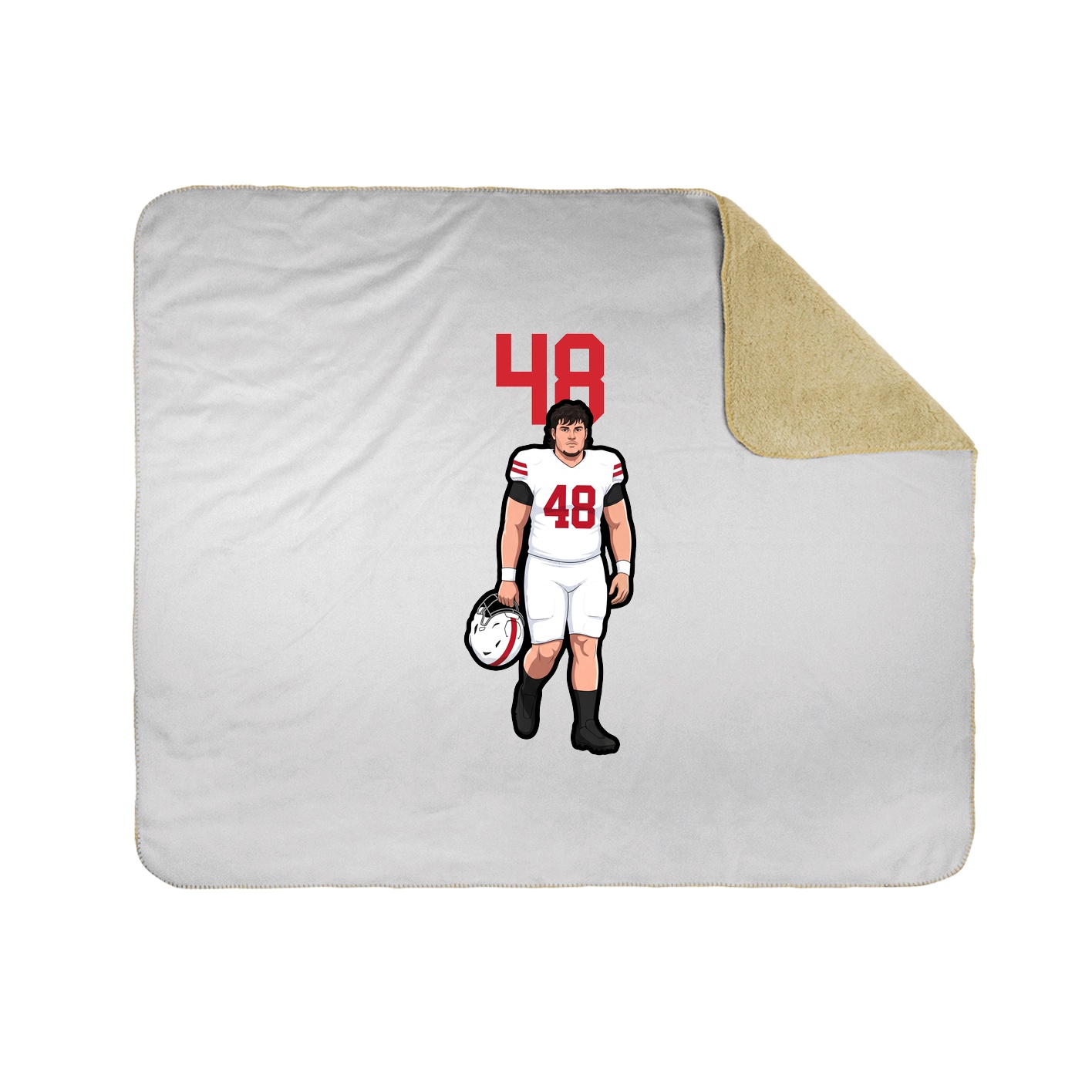 Throw Blanket — Number Top in White