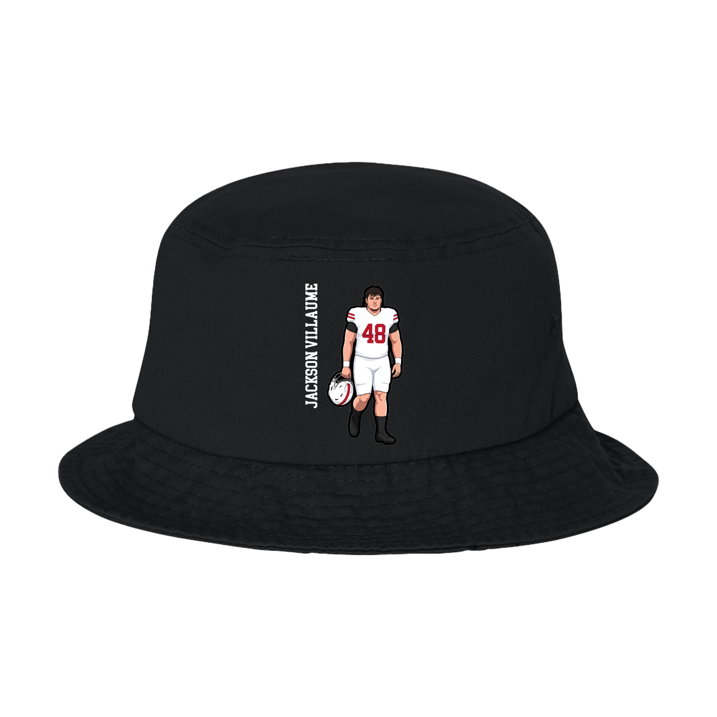 Bucket Cap — Name Vertical in Black