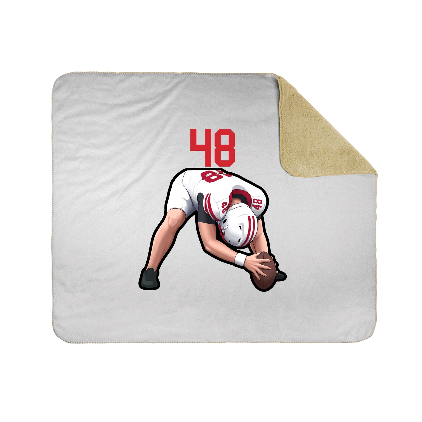 Throw Blanket — Number Top in White