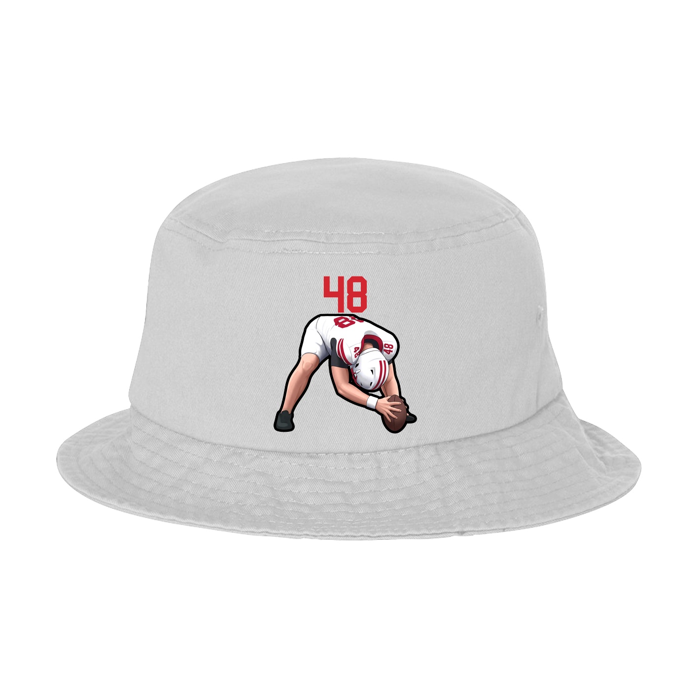 Bucket Cap — Number Top in White