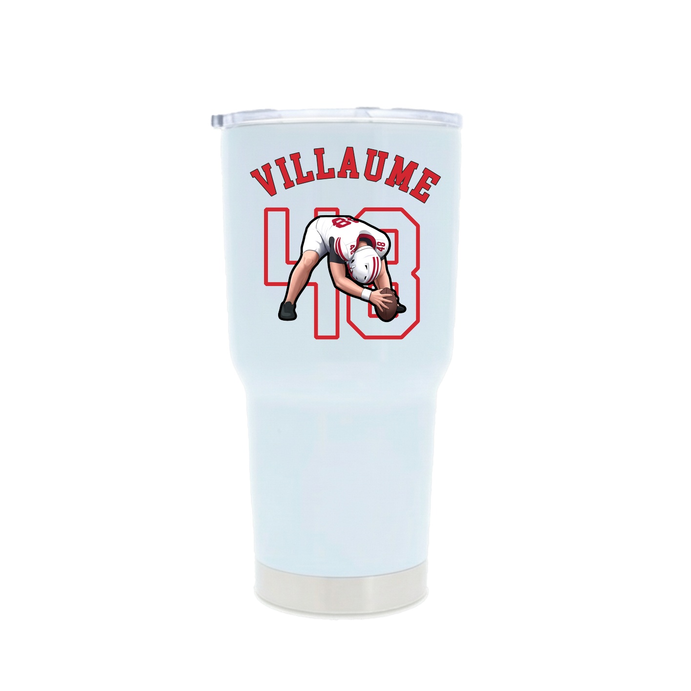 30oz Stainless Steel Tumbler — Shirsey Arch in White