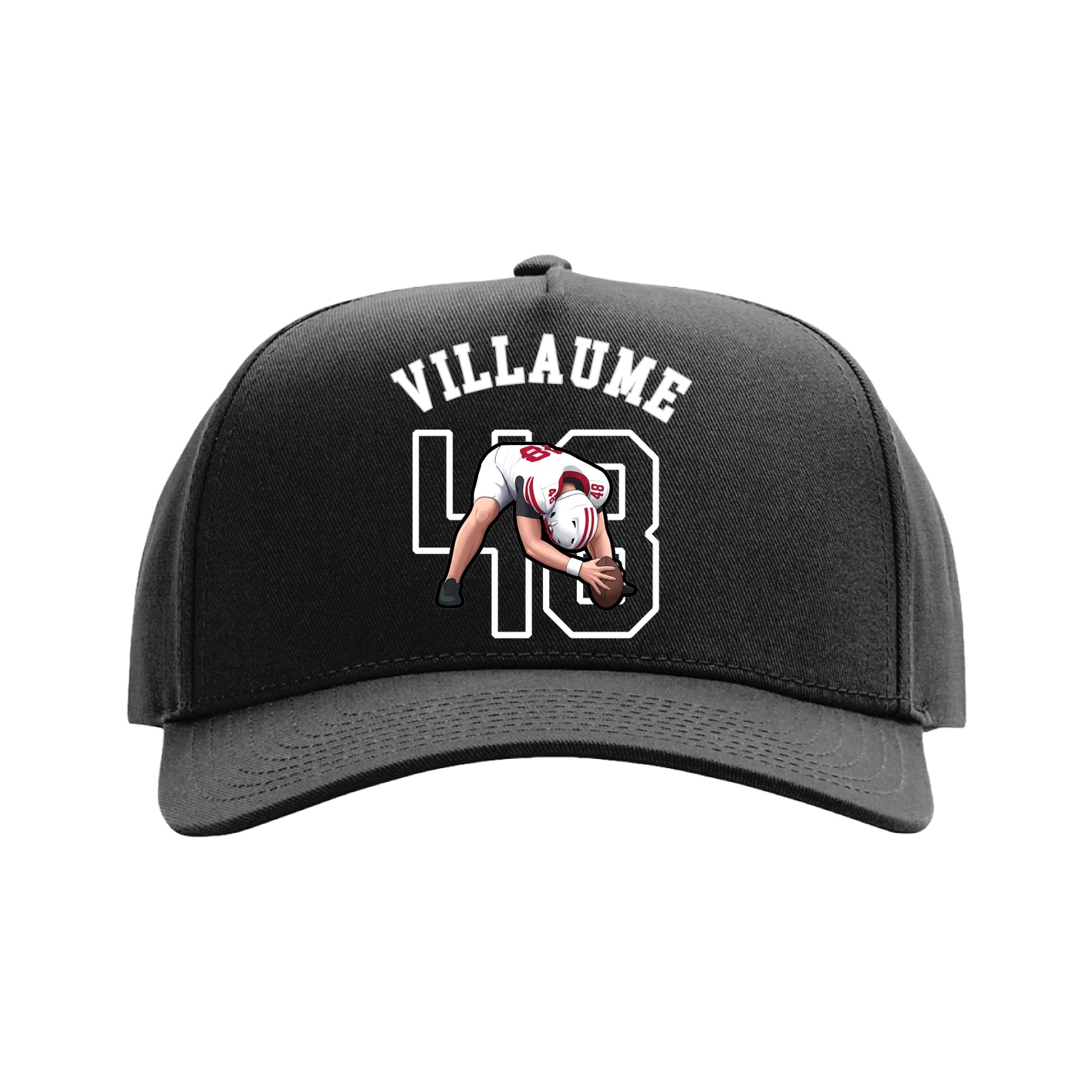 Full Fabric Five-Panel Champ Cap — Shirsey Arch in Black