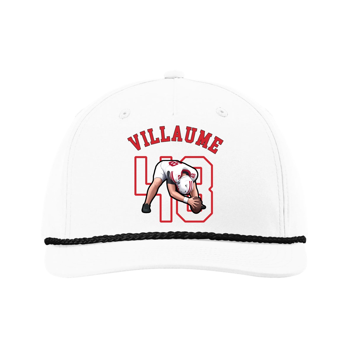 Five-Panel Classic Rope Cap — Shirsey Arch in White