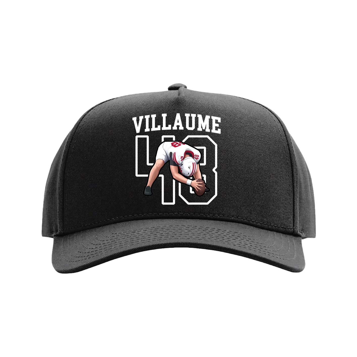 Full Fabric Five-Panel Champ Cap — Shirsey in Black