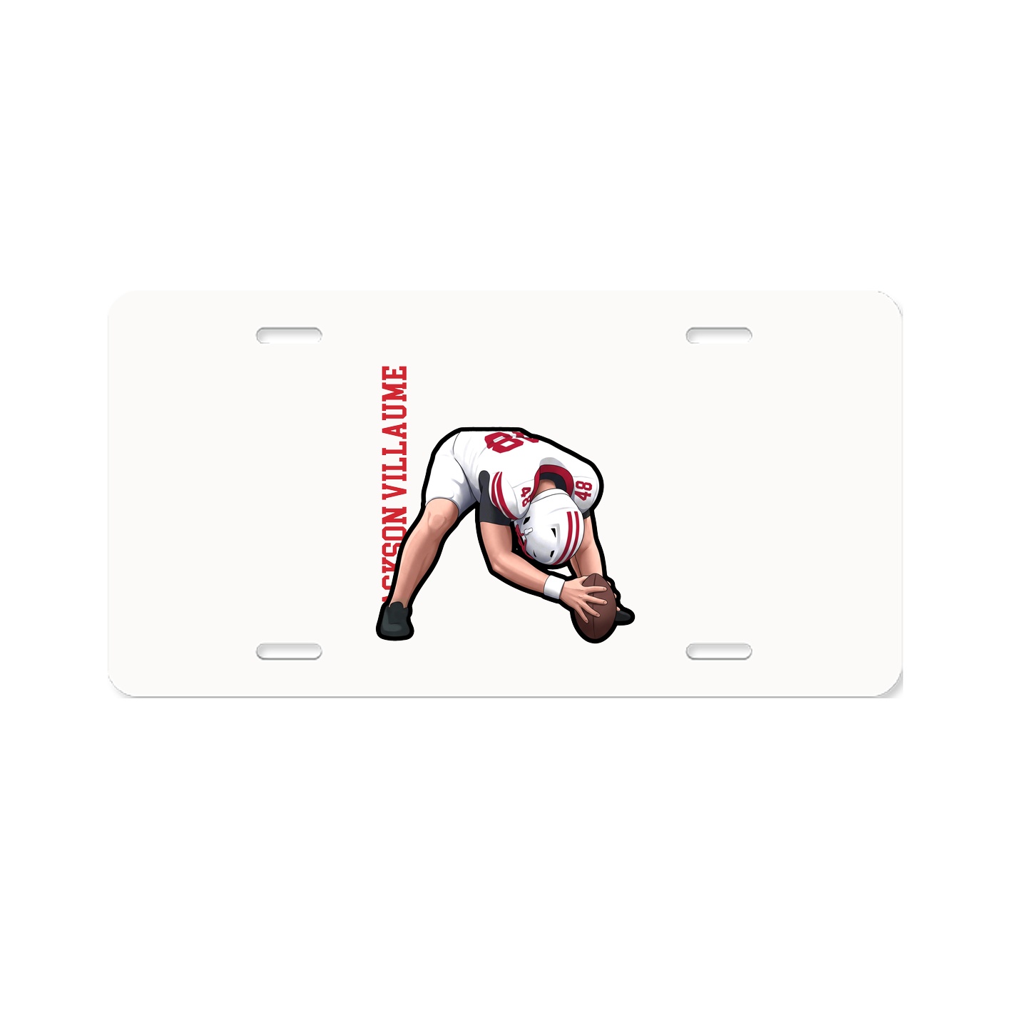 License Plate — Name Vertical in Classic