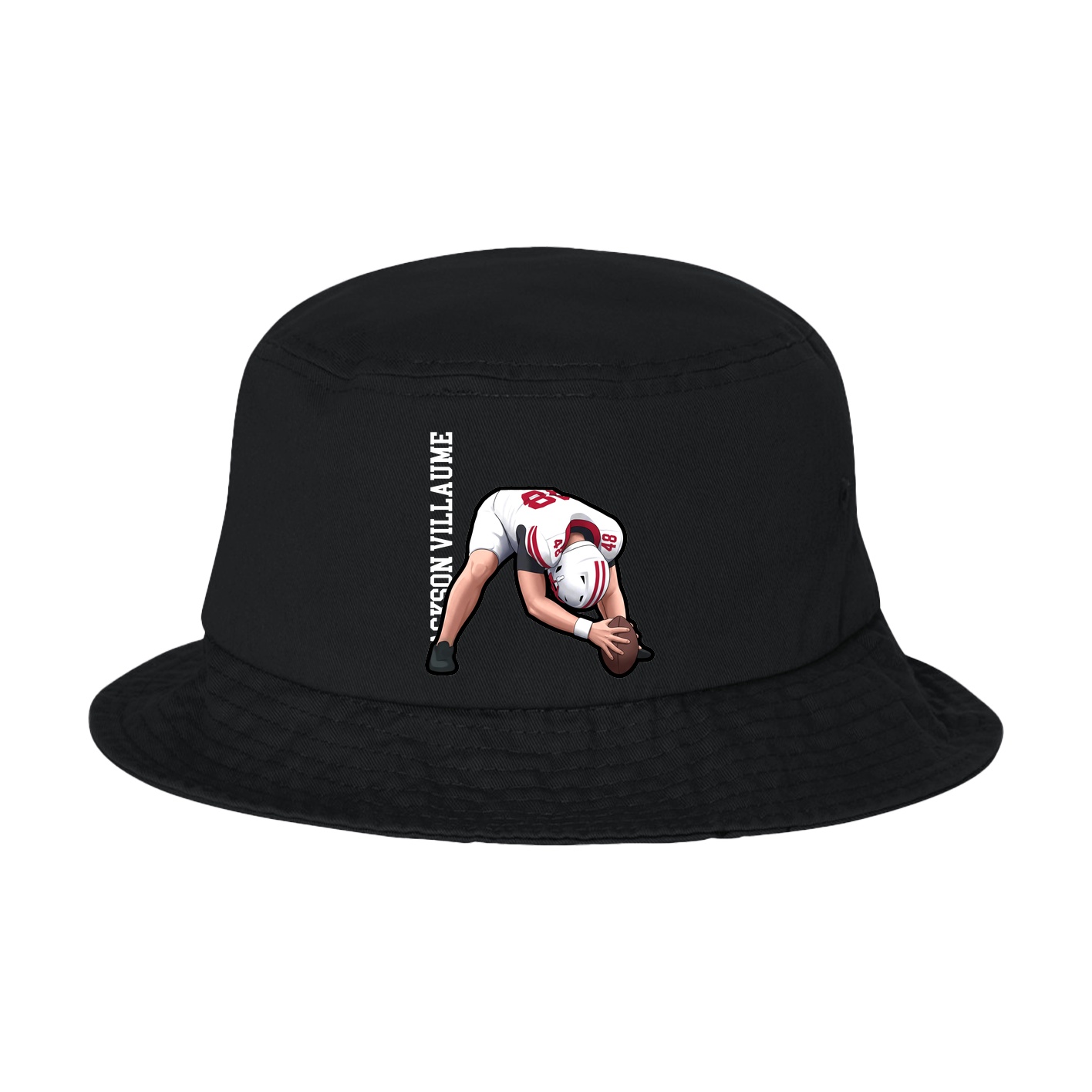 Bucket Cap — Name Vertical in Black