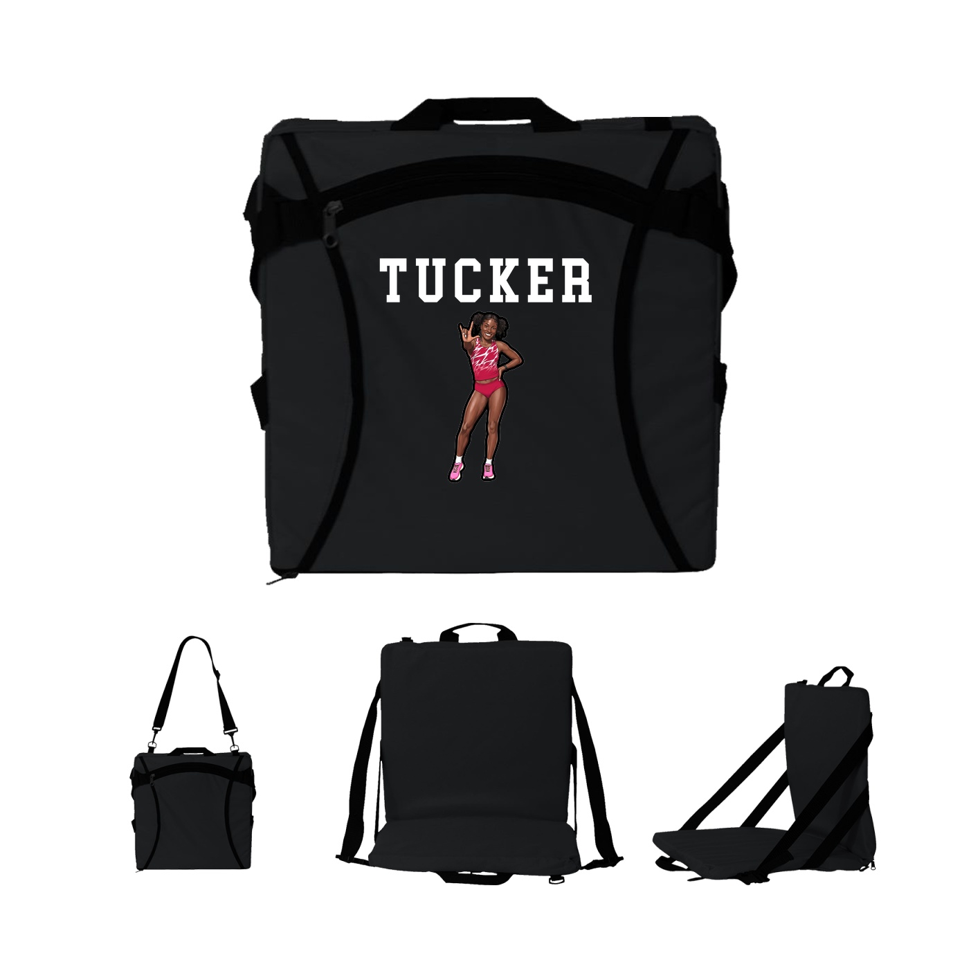 Folding Stadium Seat — Shirsey in Black