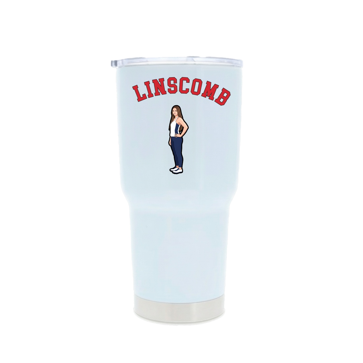 30oz Stainless Steel Tumbler — Shirsey Arch in White