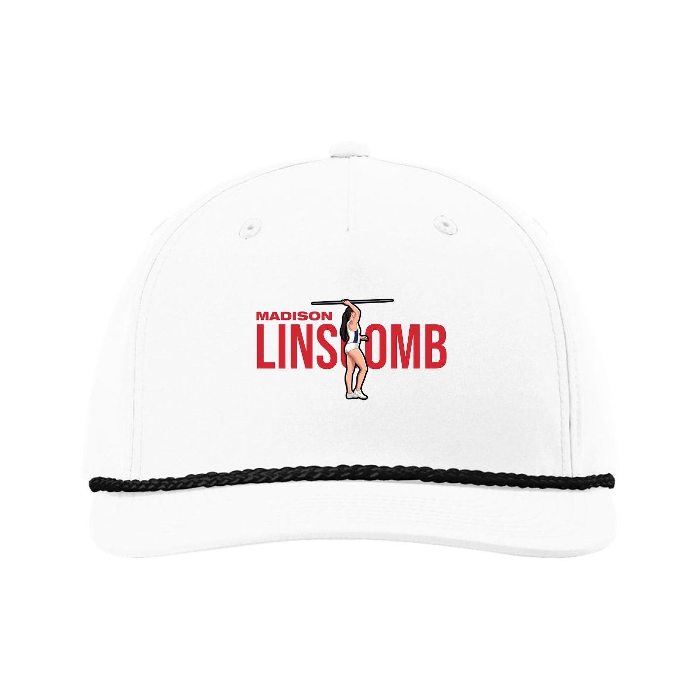 Five-Panel Classic Rope Cap — Player Name in White