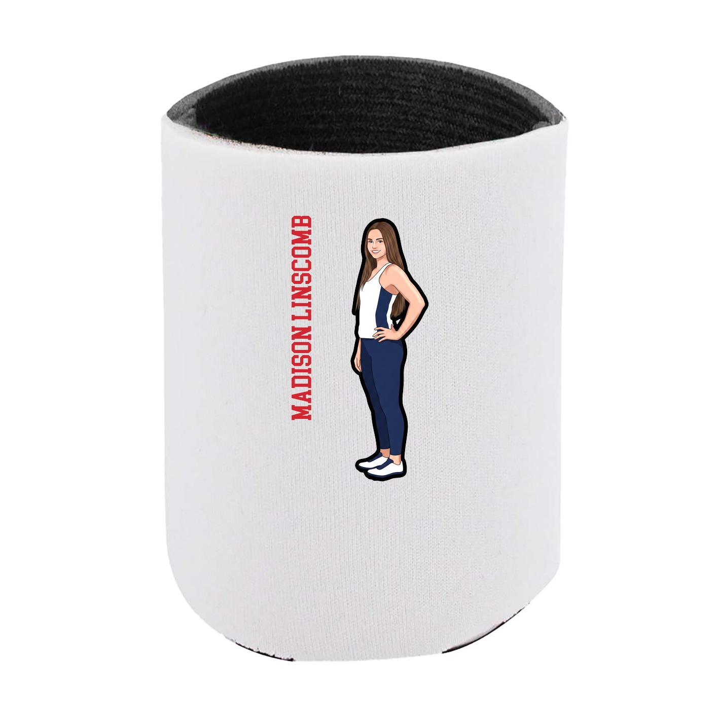 Can Holder — Name Vertical in White