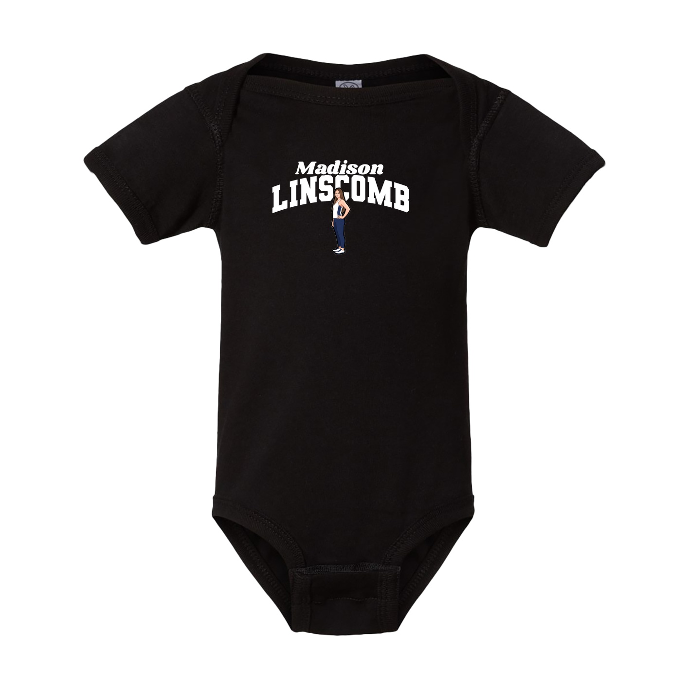 Baby Onesie — Signature Arch in Black