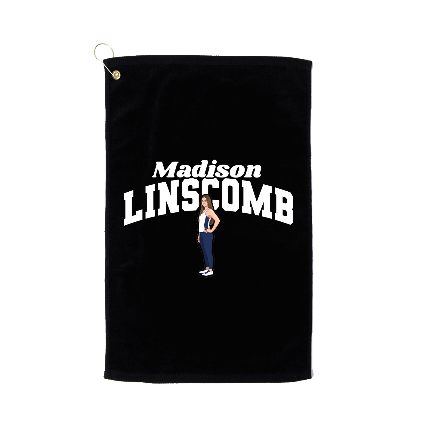 Golf Towel — Signature Arch in Black