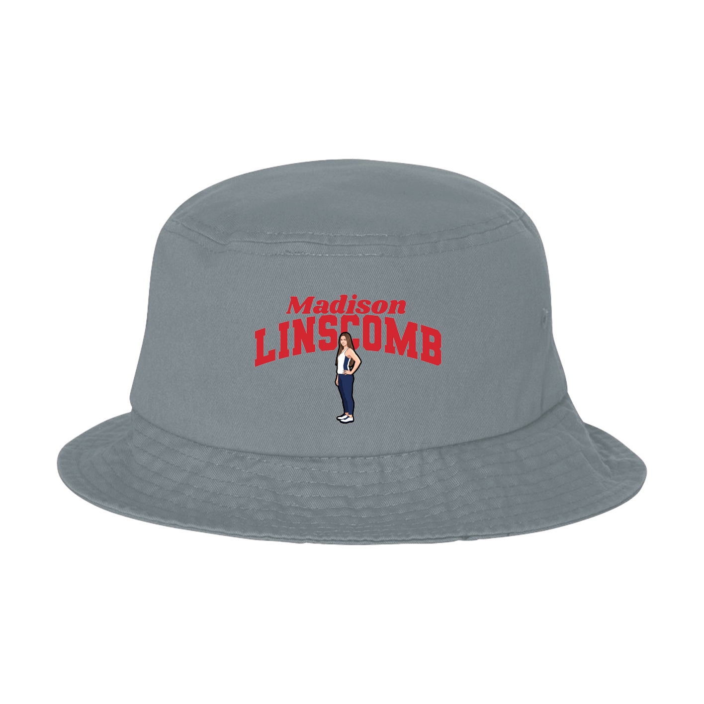 Bucket Cap — Signature Arch in Grey