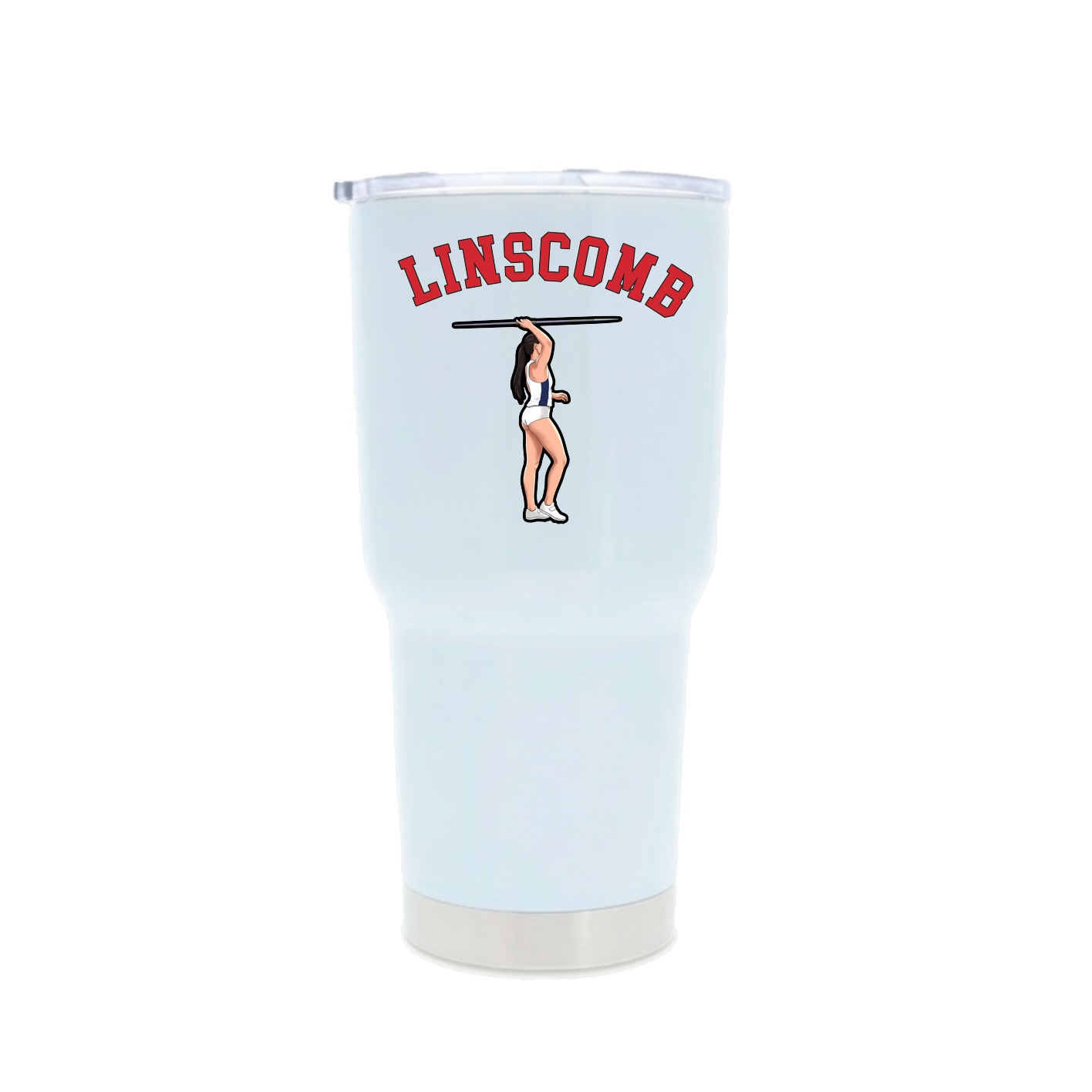 30oz Stainless Steel Tumbler — Shirsey Arch in White