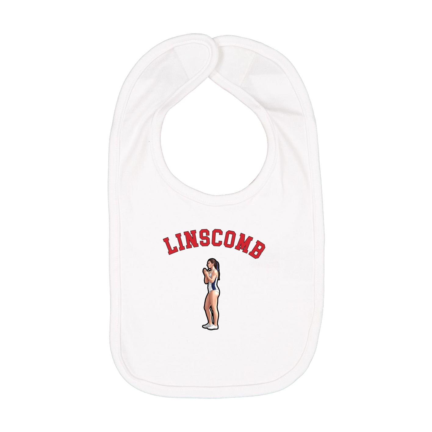 Infant Bib — Shirsey Arch in White