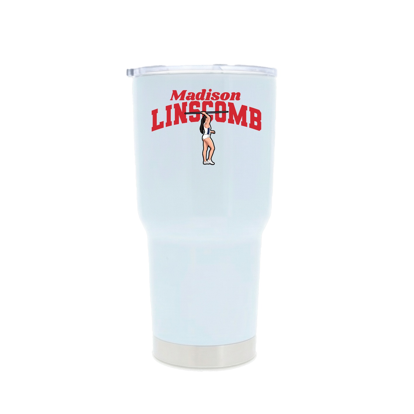 30oz Stainless Steel Tumbler — Signature Arch in White