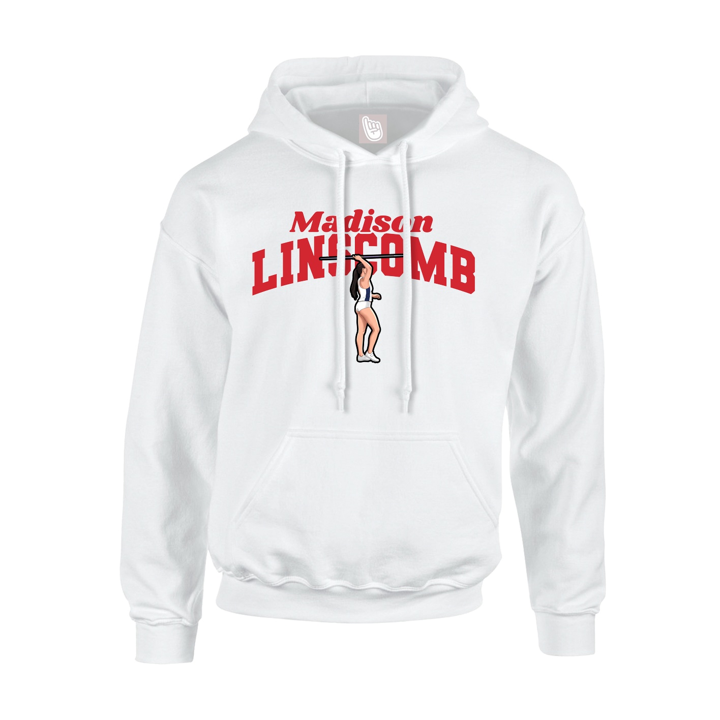 Youth Hoodie — Signature Arch in White