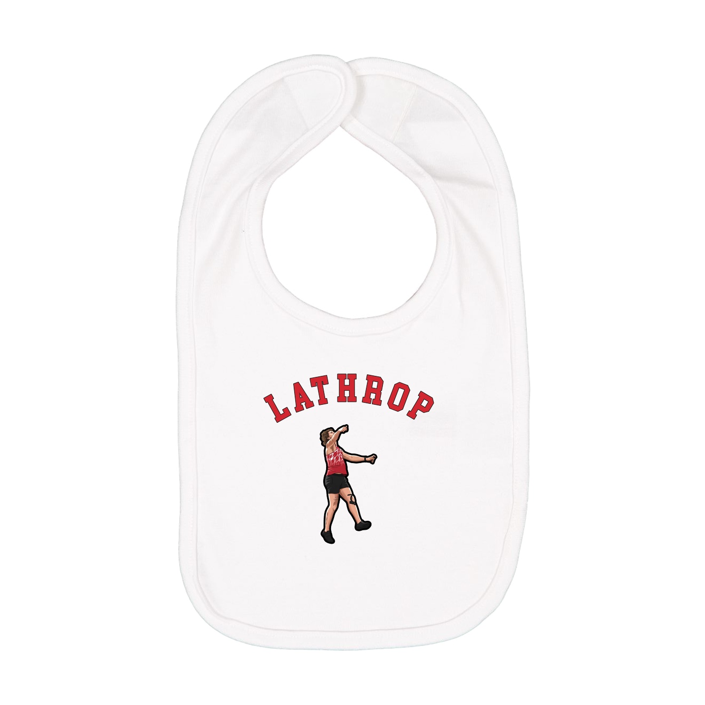 Infant Bib — Shirsey Arch in White