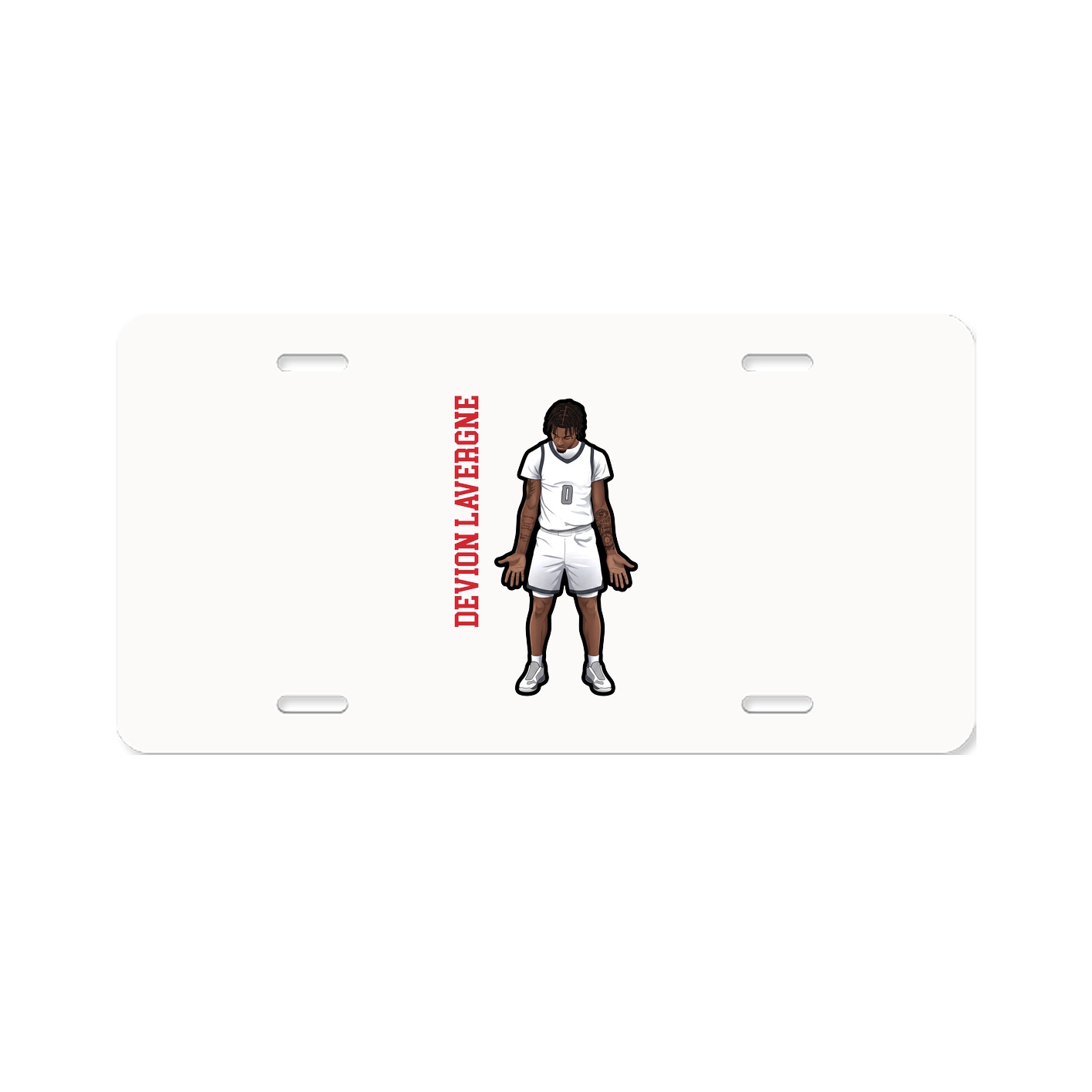 License Plate — Name Vertical in Classic