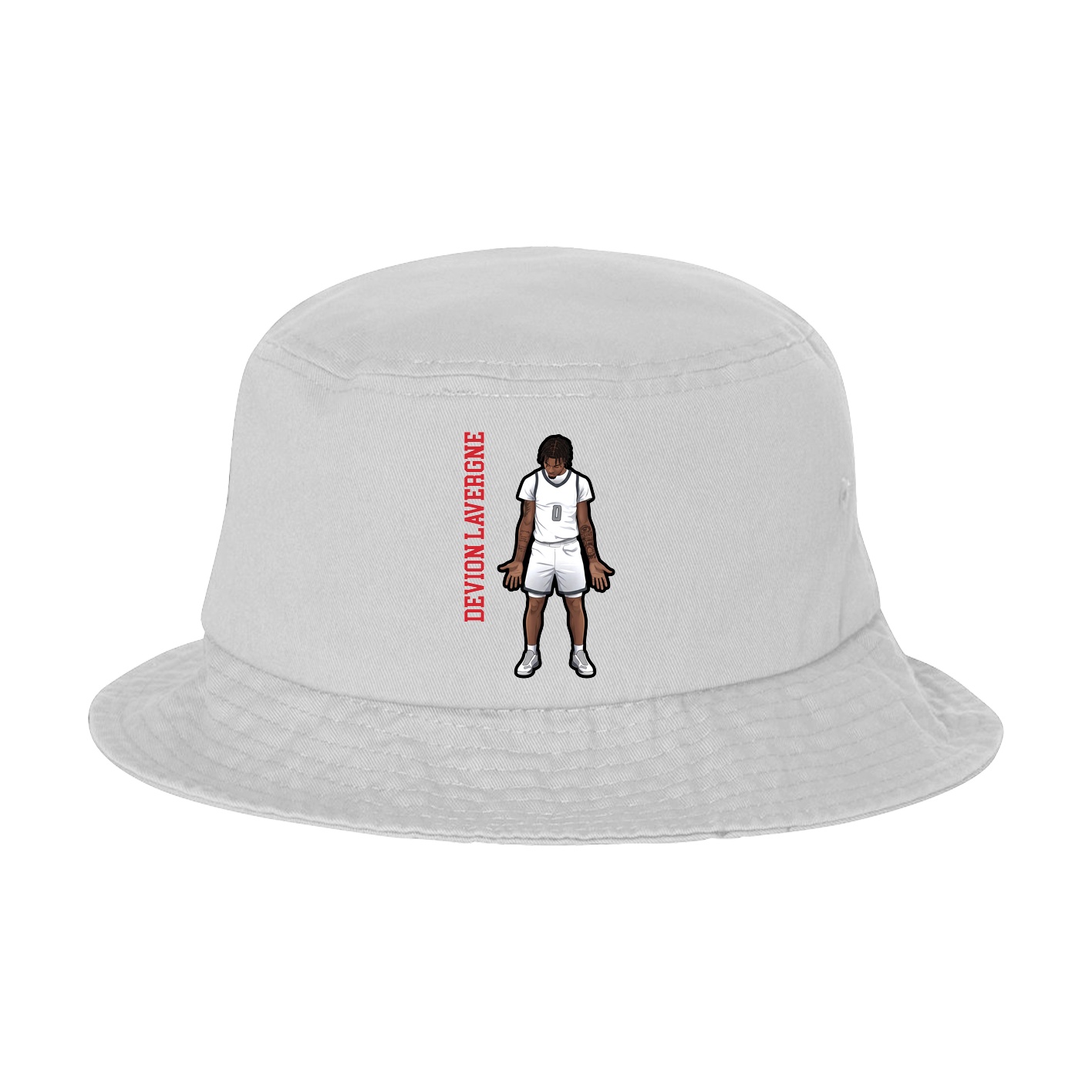 Bucket Cap — Name Vertical in White