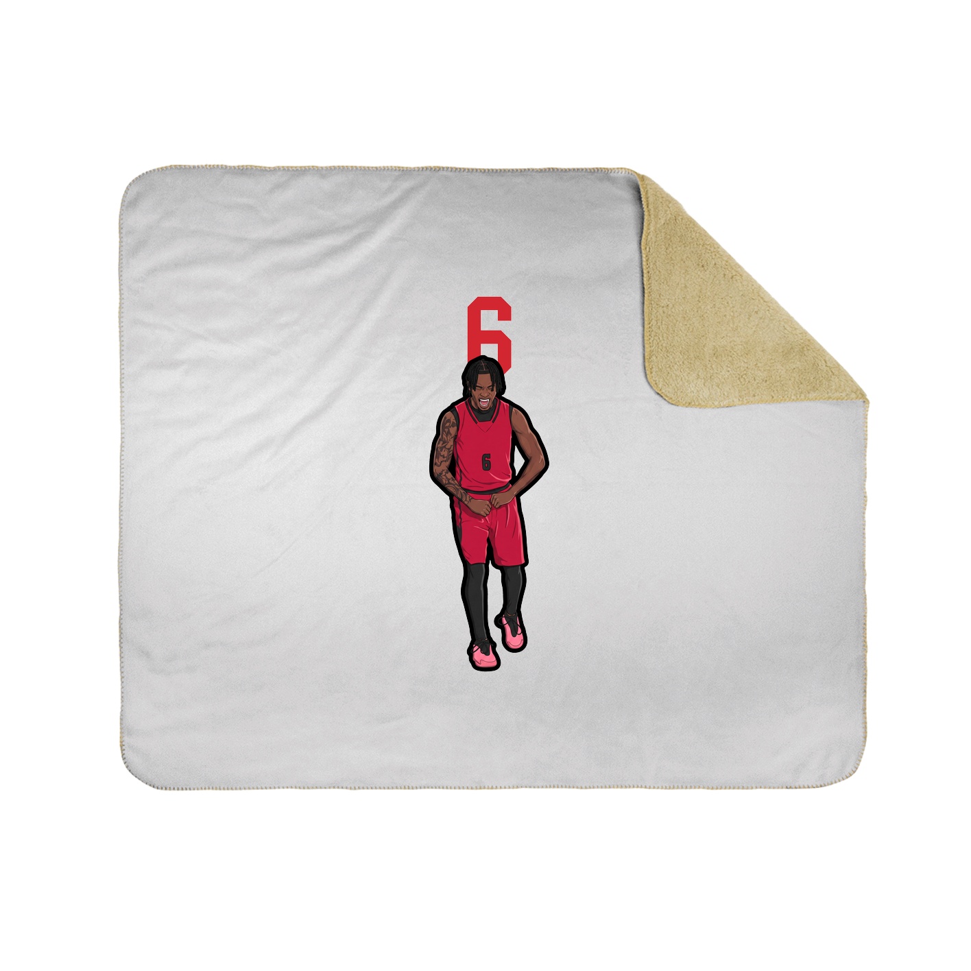 Throw Blanket — Number Top in White