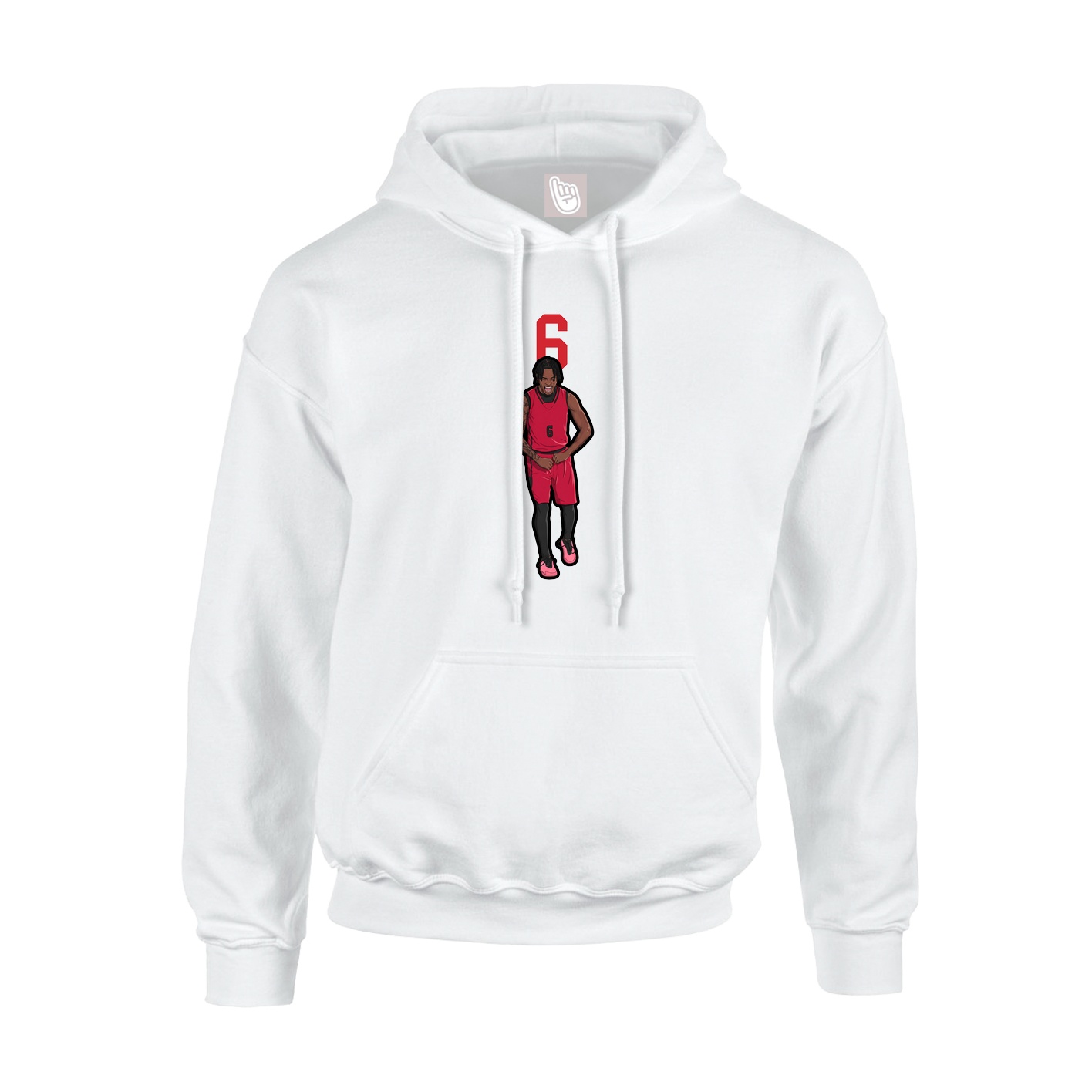 Youth Hoodie — Number Top in White