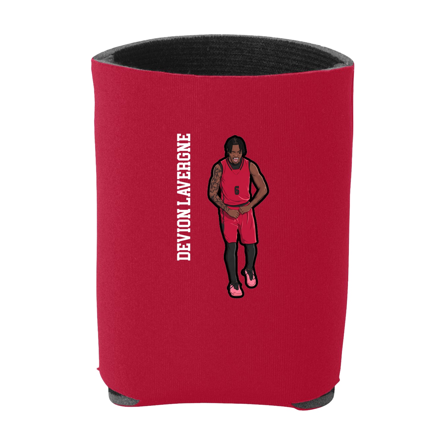 Can Holder — Name Vertical in Red
