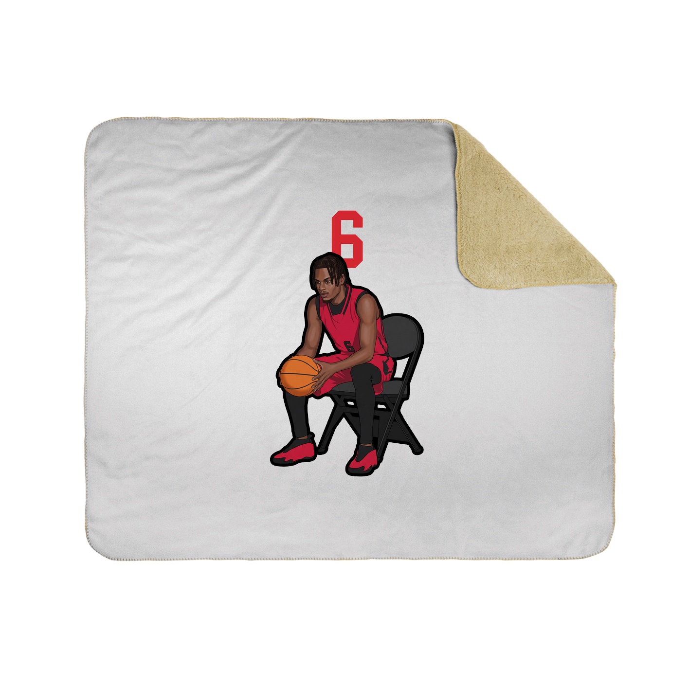 Throw Blanket — Number Top in White