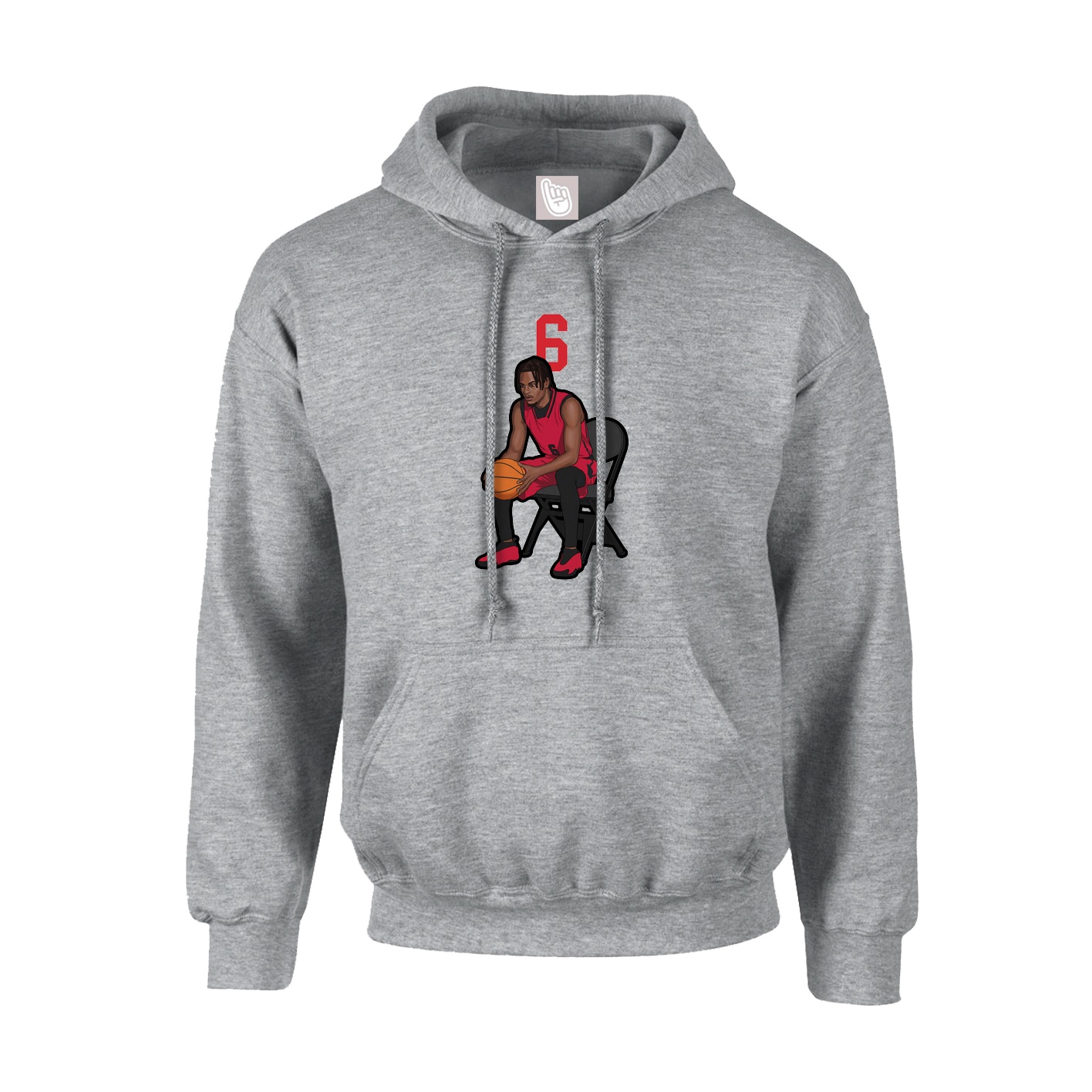 Youth Hoodie — Number Top in Grey