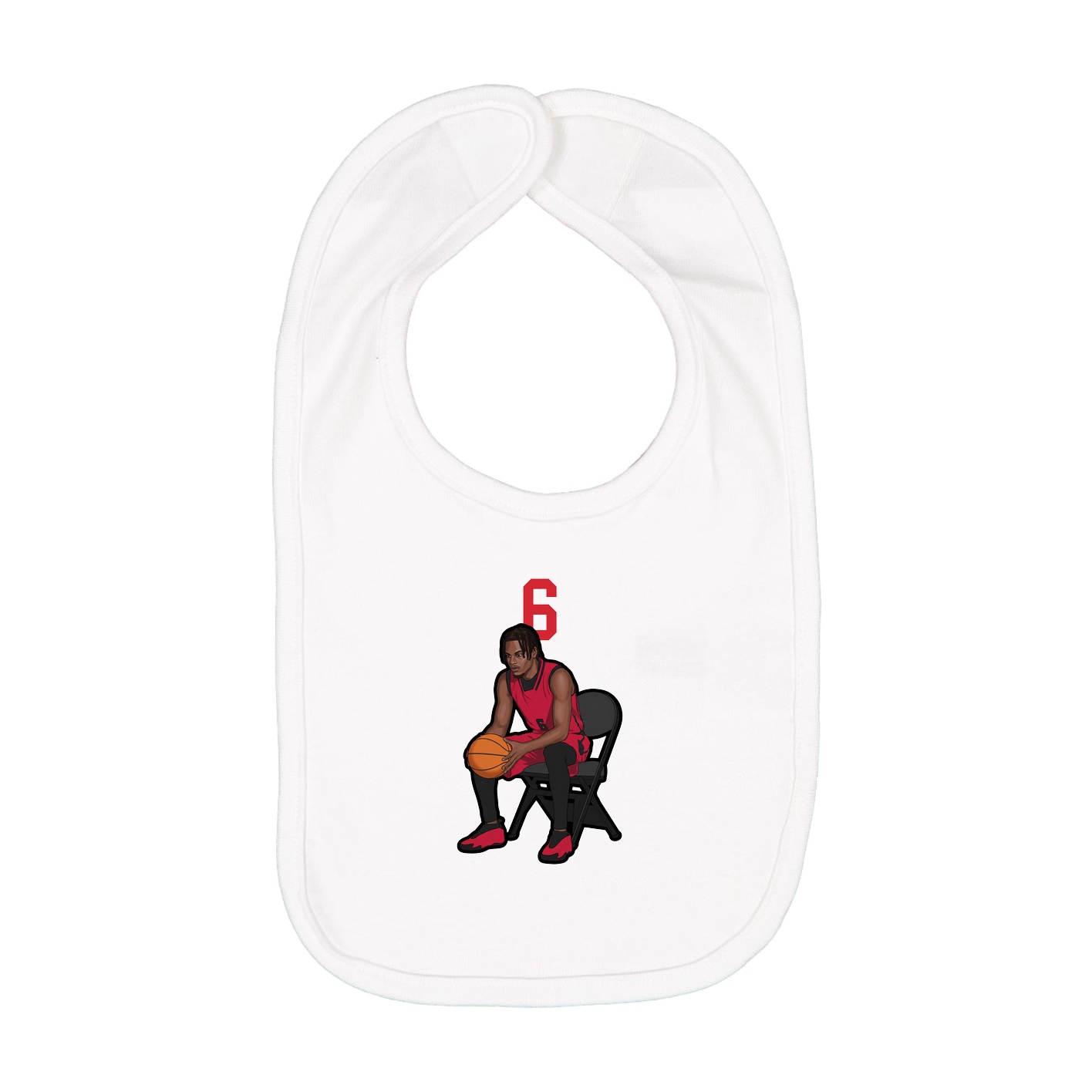 Infant Bib — Number Top in White
