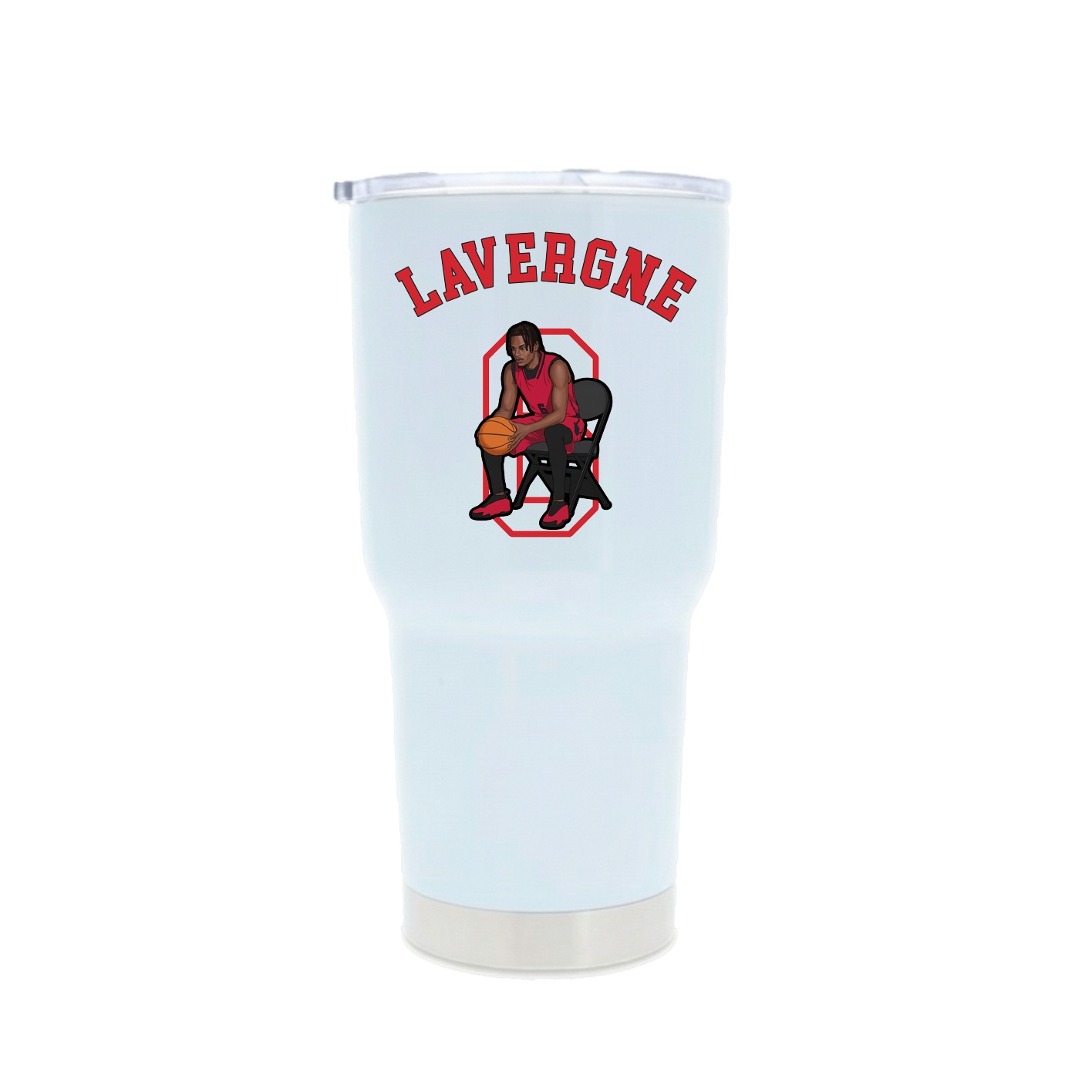 30oz Stainless Steel Tumbler — Shirsey Arch in White