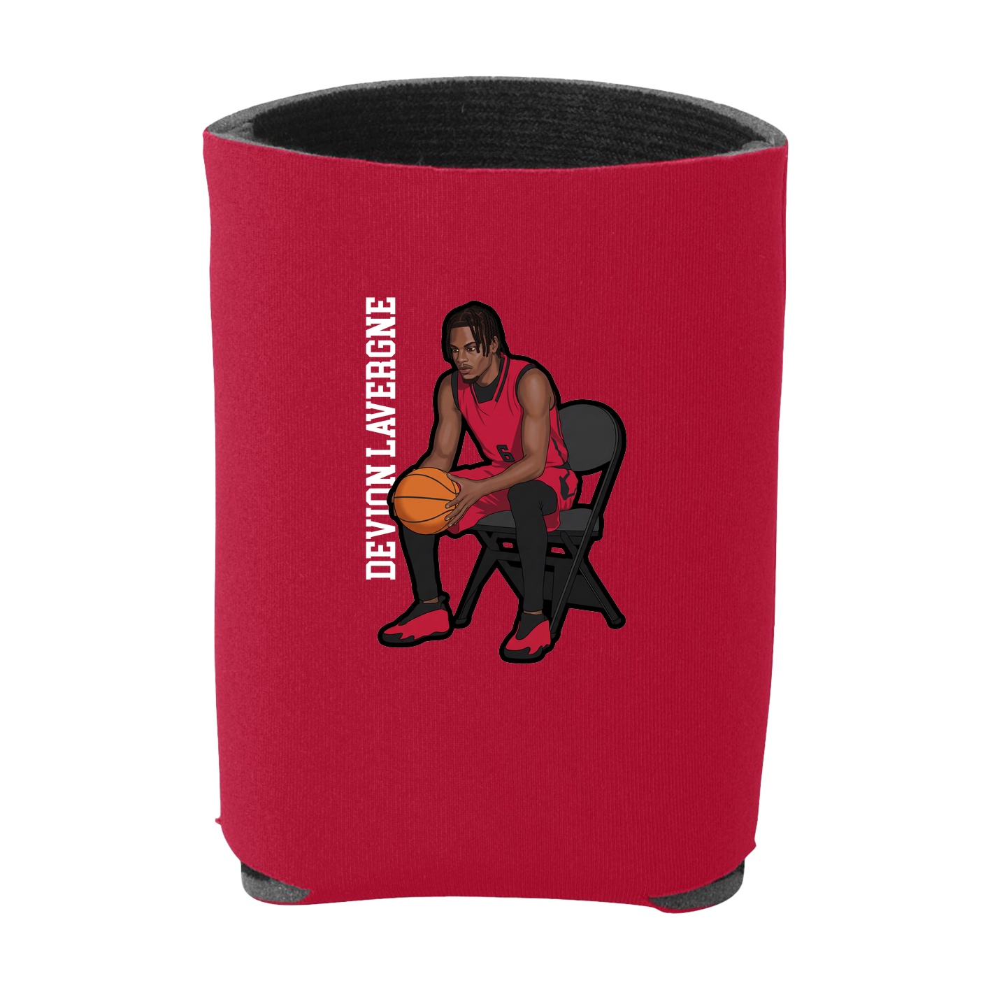 Can Holder — Name Vertical in Red