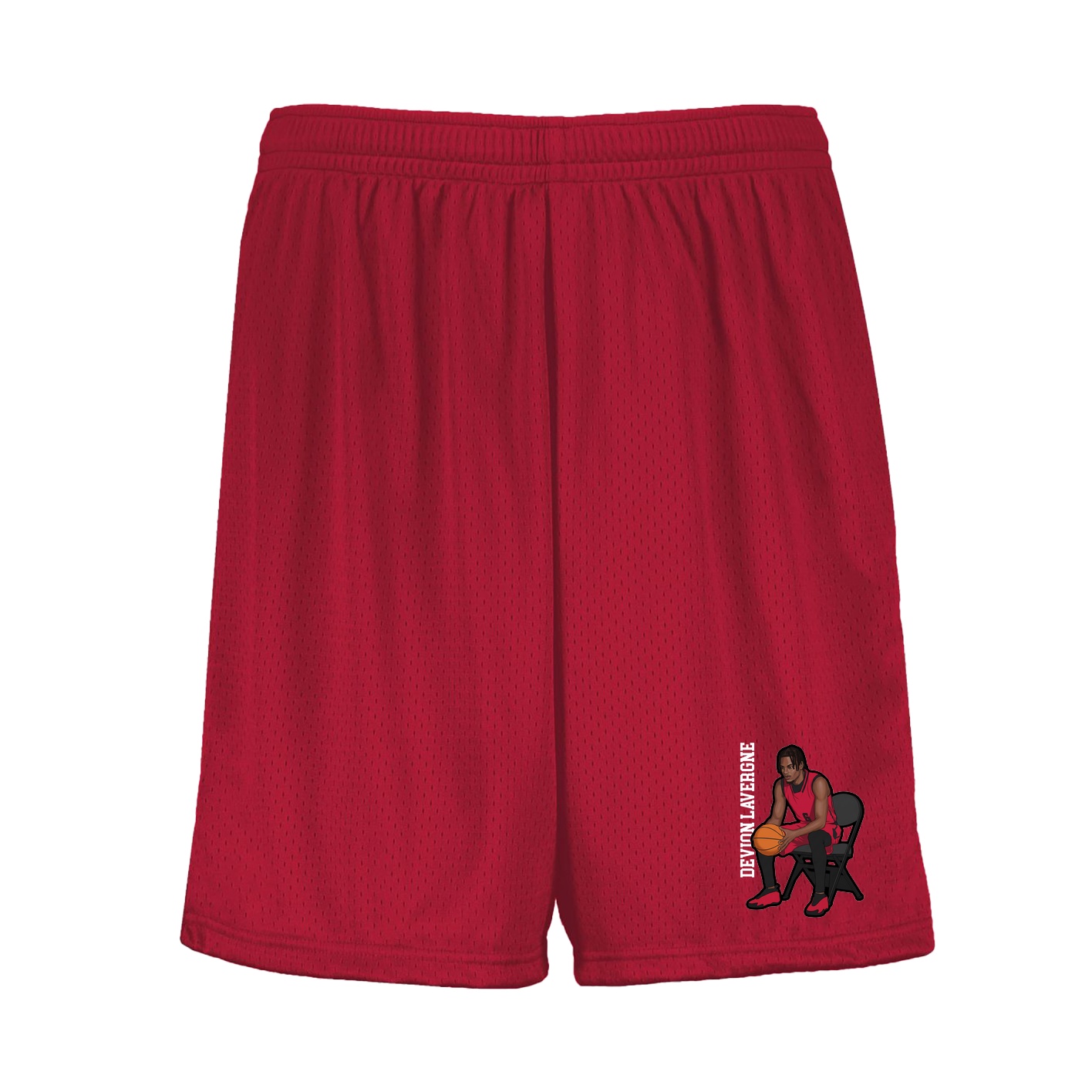 Shorts — Name Vertical in Red