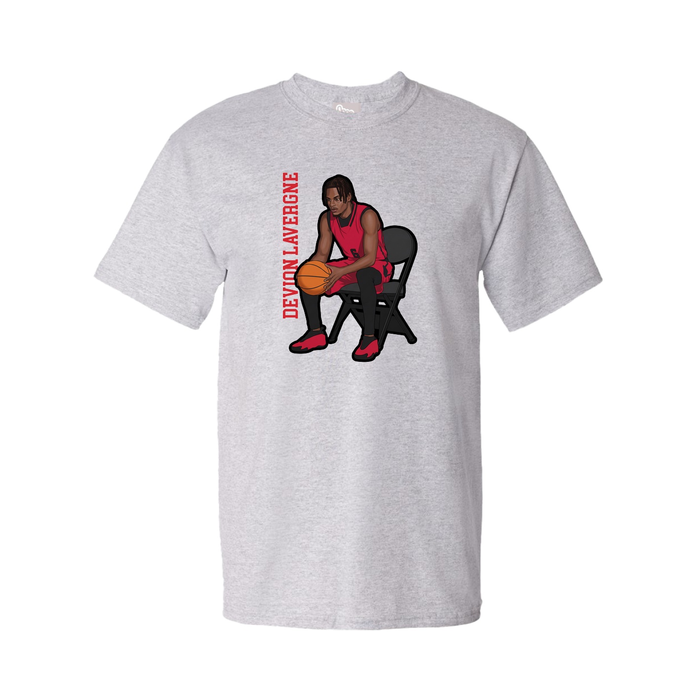Tee — Name Vertical in Grey