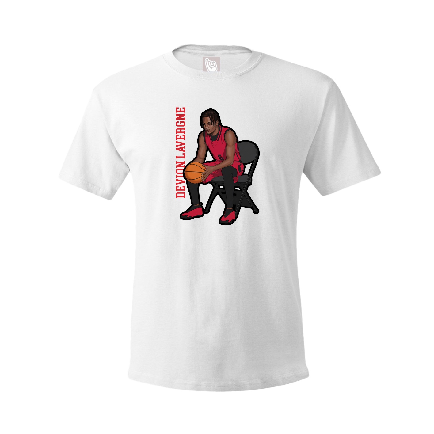 Youth Tee — Name Vertical in White
