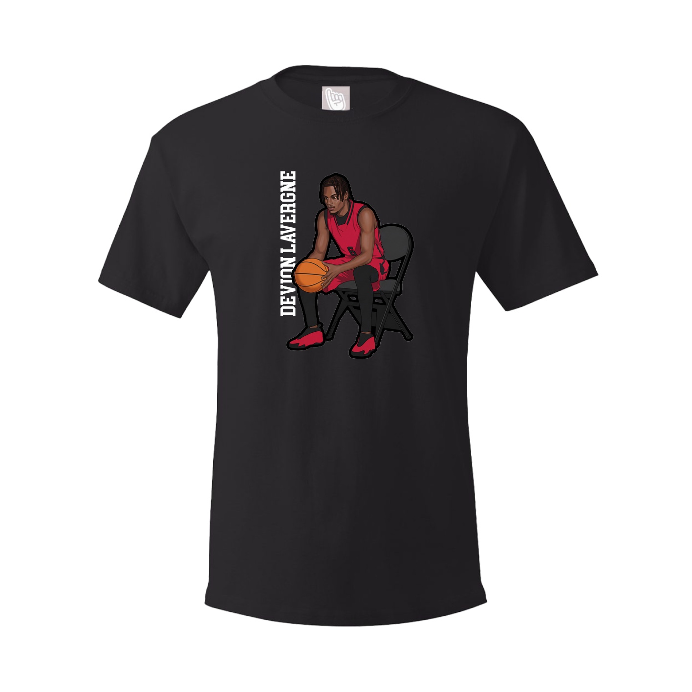 Youth Tee — Name Vertical in Black