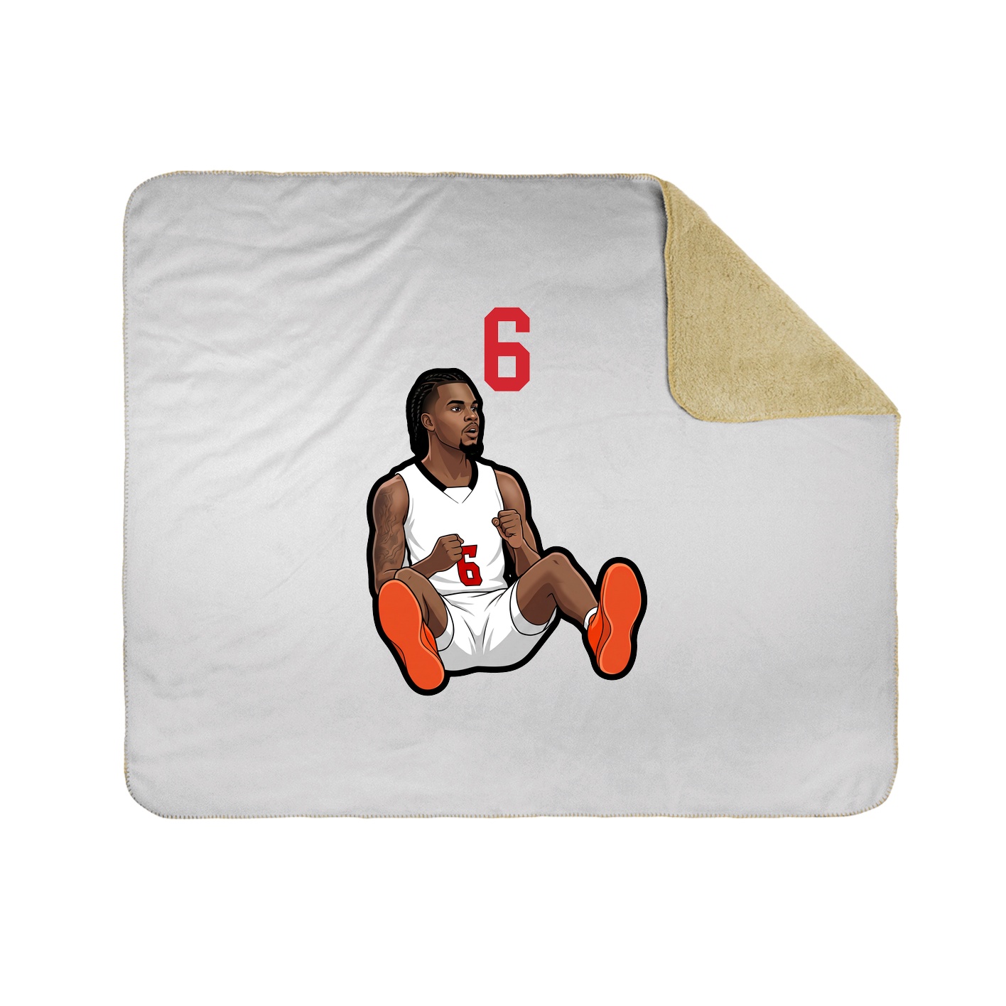 Throw Blanket — Number Top in White